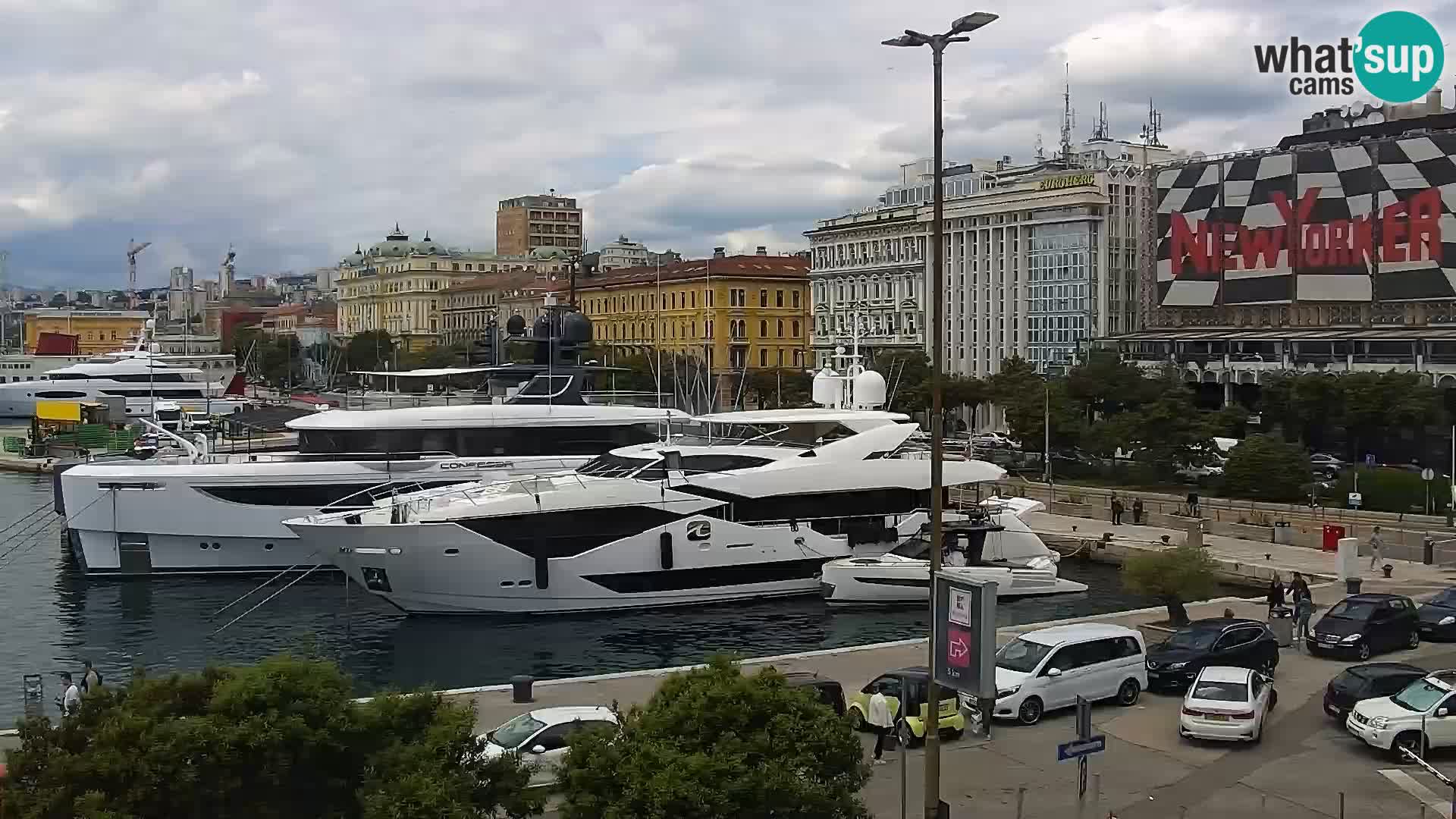 Die Riva und Marina in Rijeka – Live Webcam Kroatien