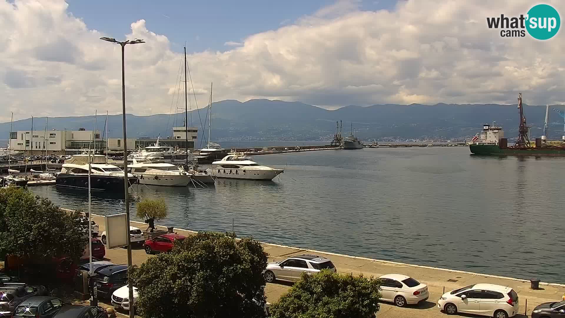 La Riva y Marina en Rijeka – Webcam en vivo Croacia