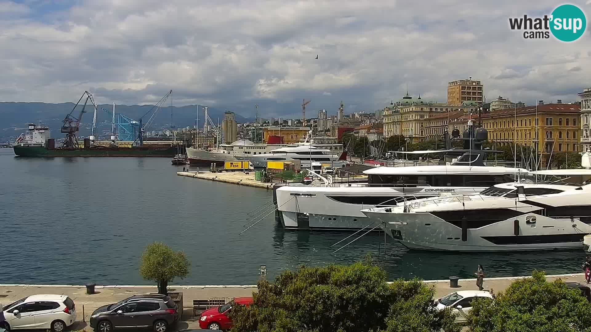 La Riva et Marina à Rijeka – Live Webcam Croatie