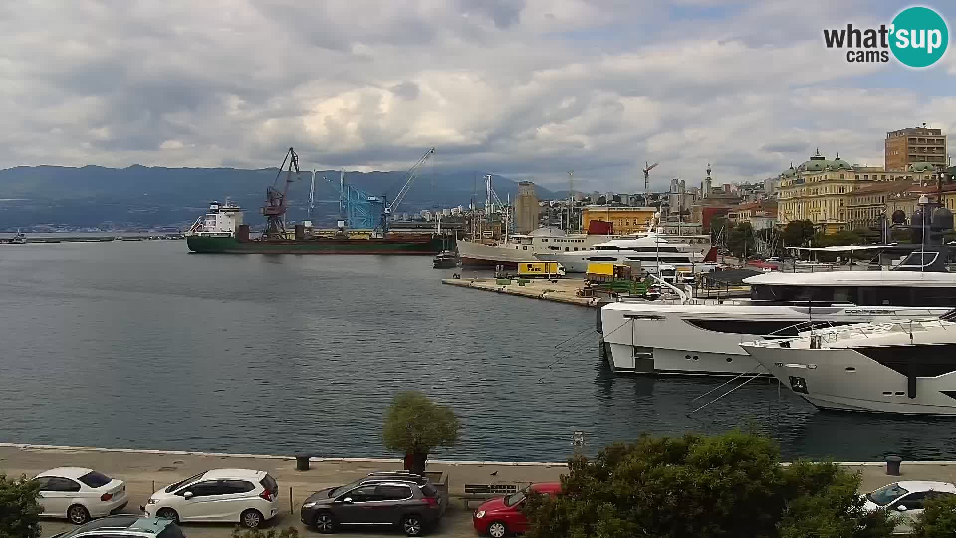 Die Riva und Marina in Rijeka – Live Webcam Kroatien