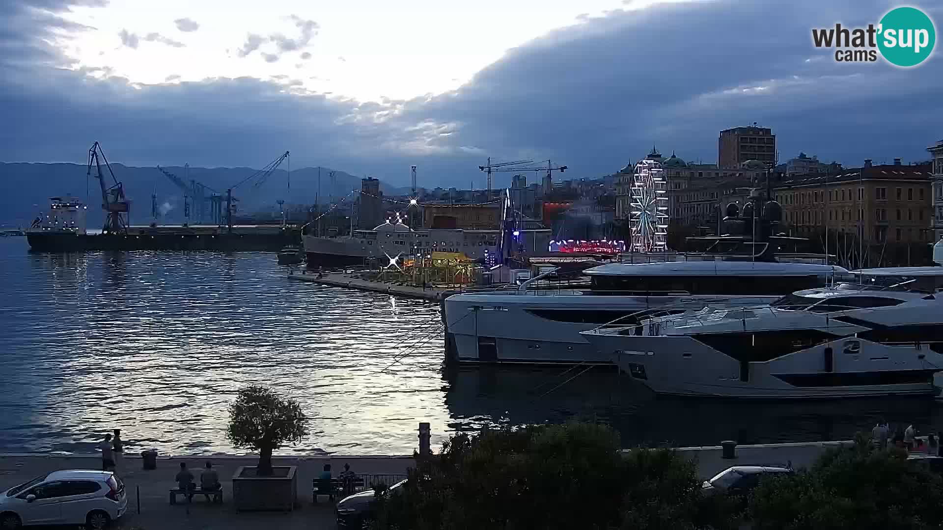 La Riva et Marina à Rijeka – Live Webcam Croatie