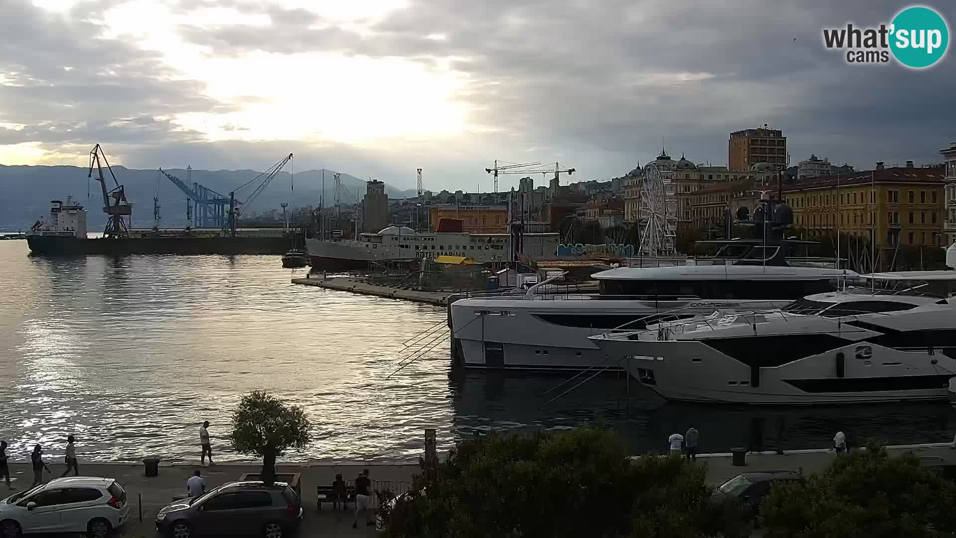 The Riva and Marina in Rijeka  – Live Webcam Croatia