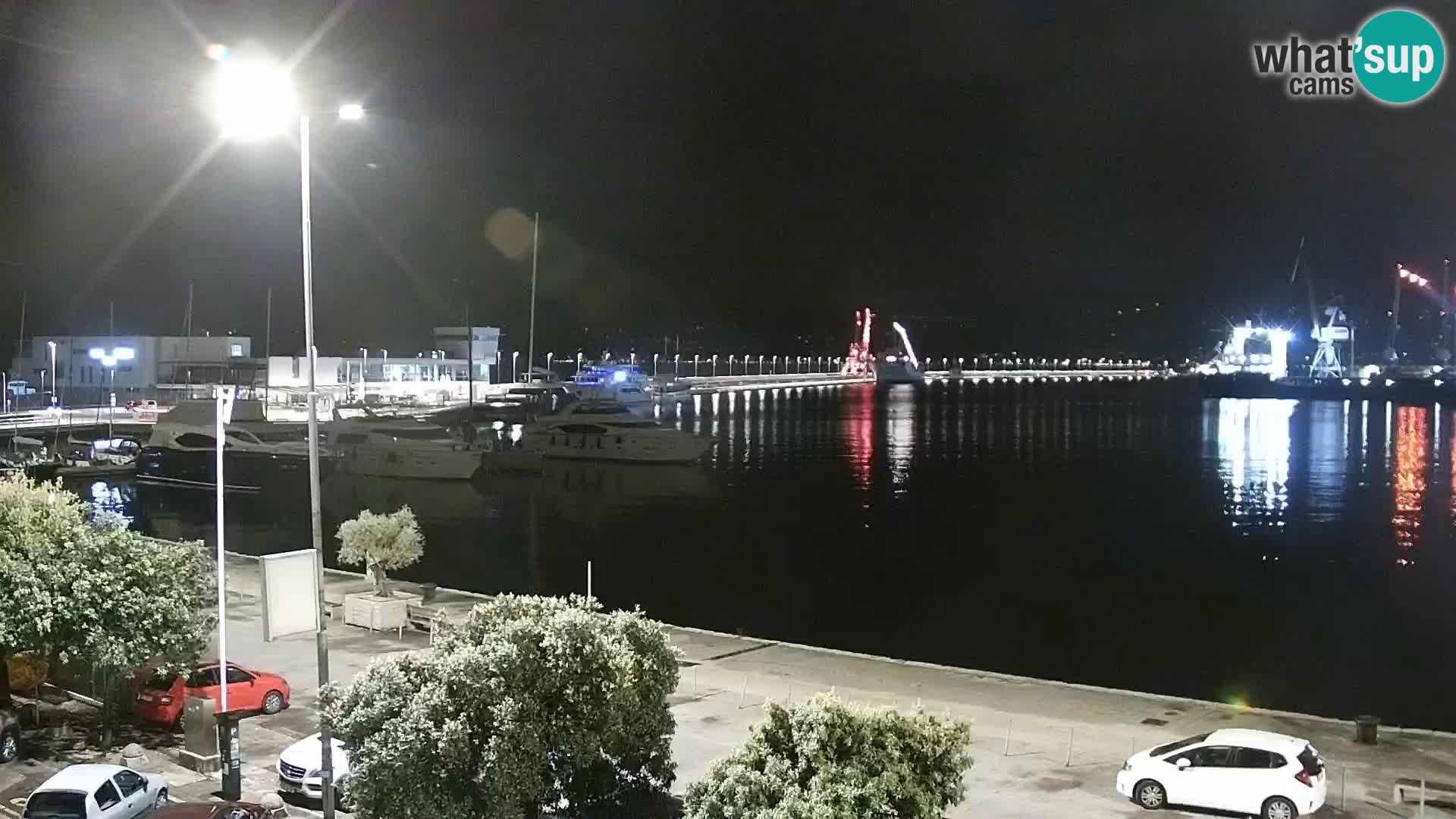 The Riva and Marina in Rijeka  – Live Webcam Croatia