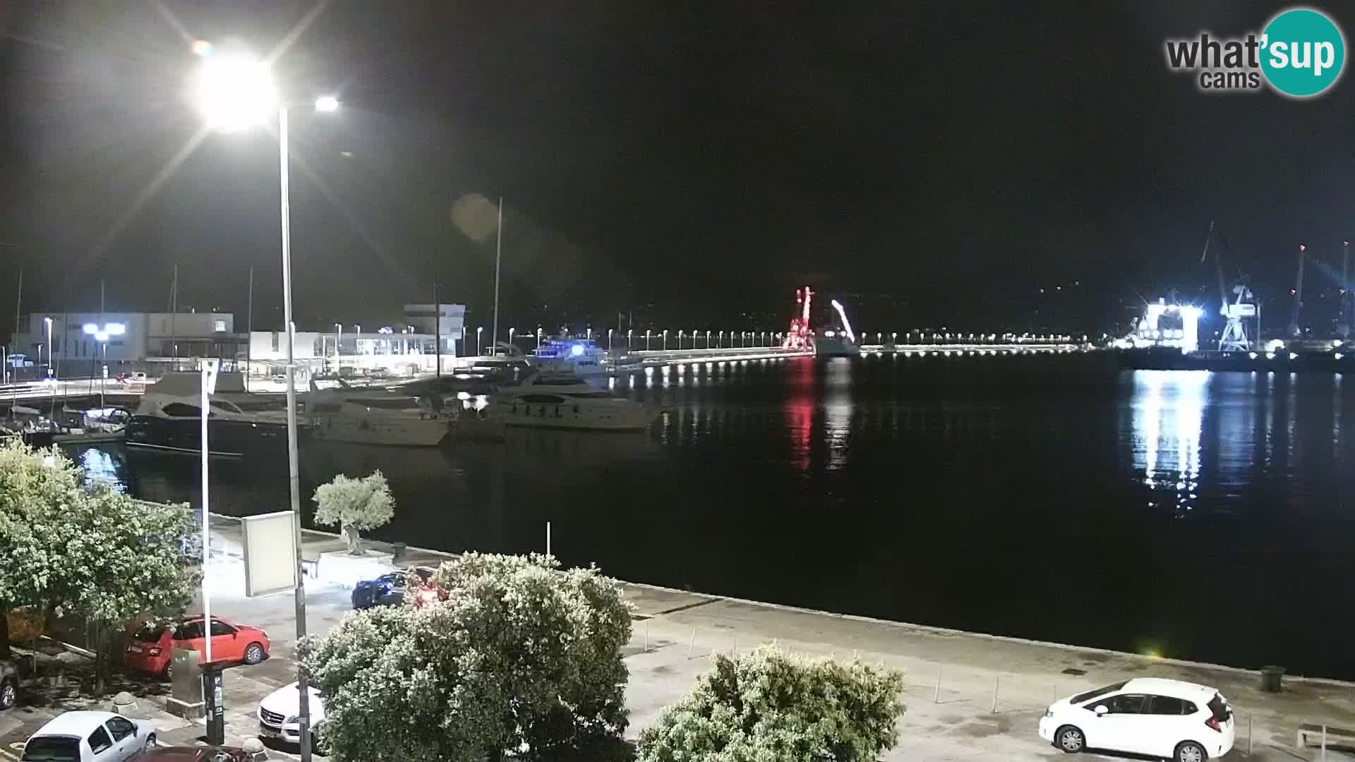 The Riva and Marina in Rijeka  – Live Webcam Croatia
