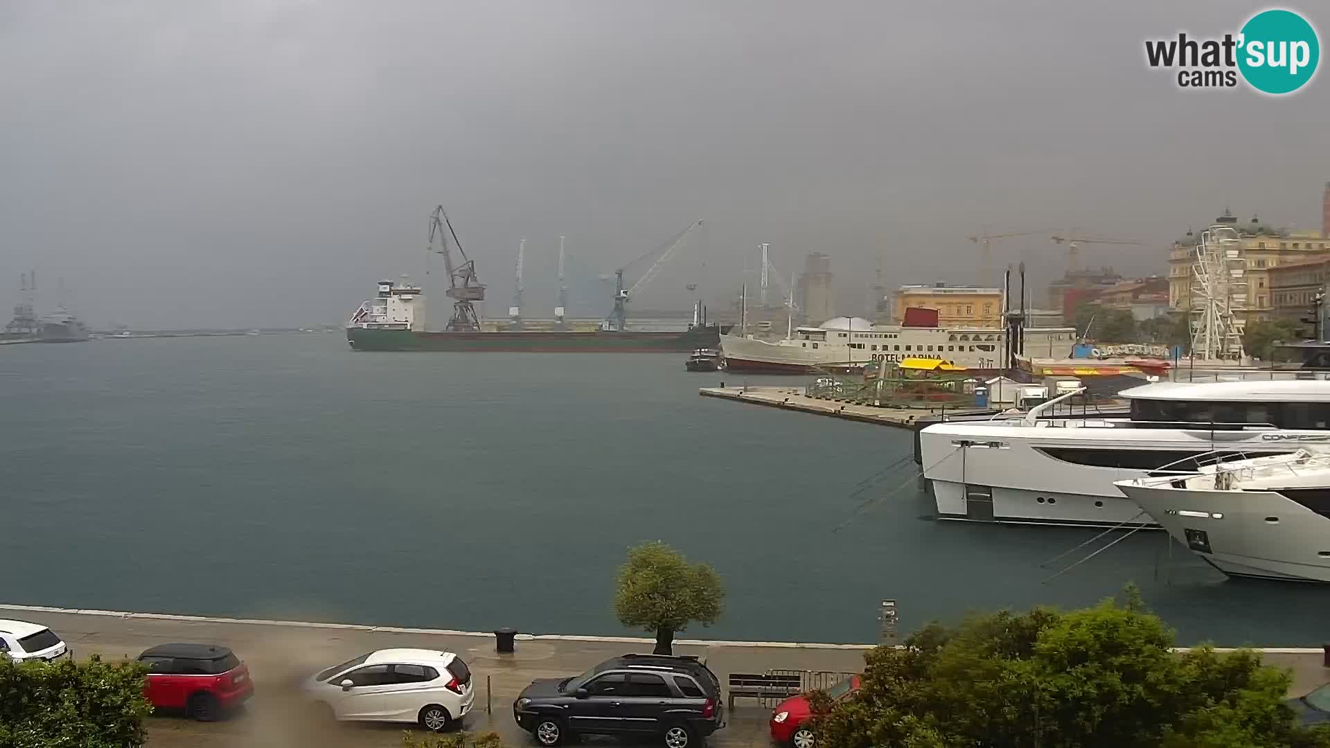 The Riva and Marina in Rijeka  – Live Webcam Croatia