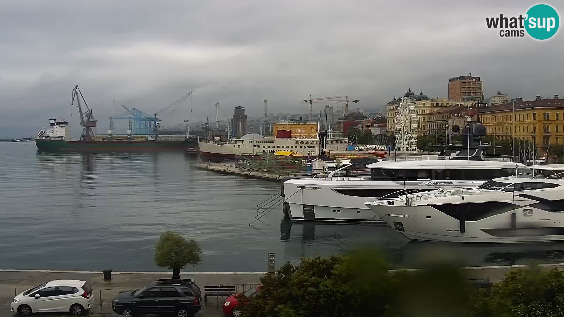 The Riva and Marina in Rijeka  – Live Webcam Croatia