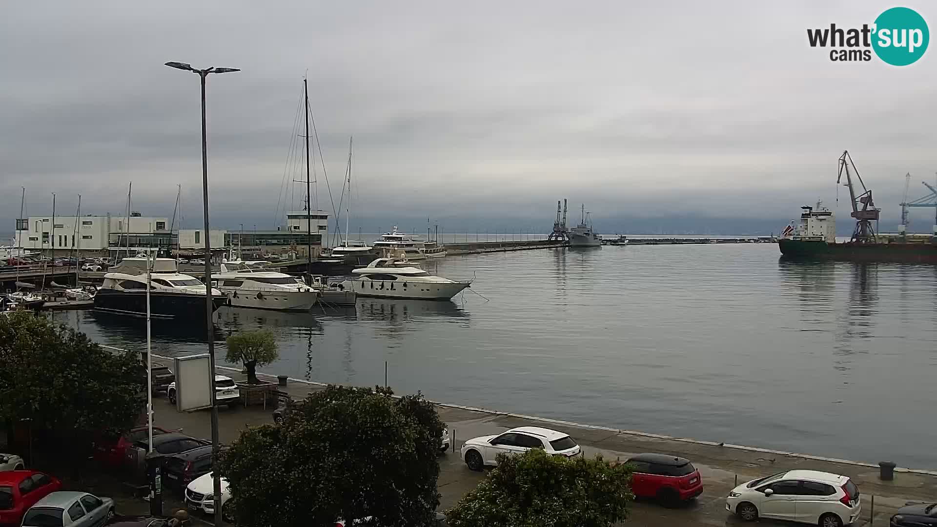 The Riva and Marina in Rijeka  – Live Webcam Croatia