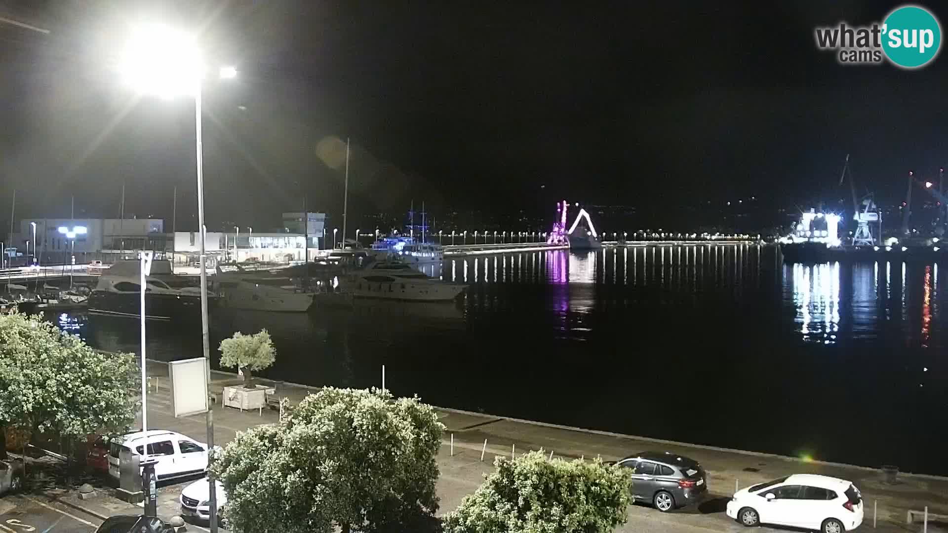 La Riva et Marina à Rijeka – Live Webcam Croatie