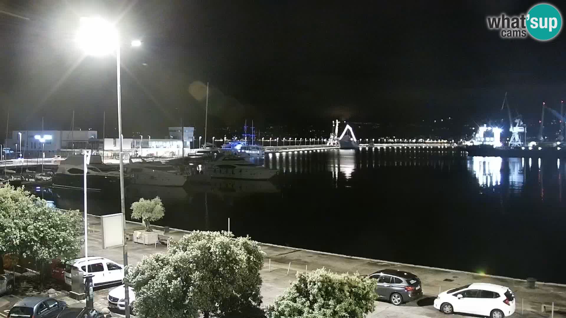 The Riva and Marina in Rijeka  – Live Webcam Croatia