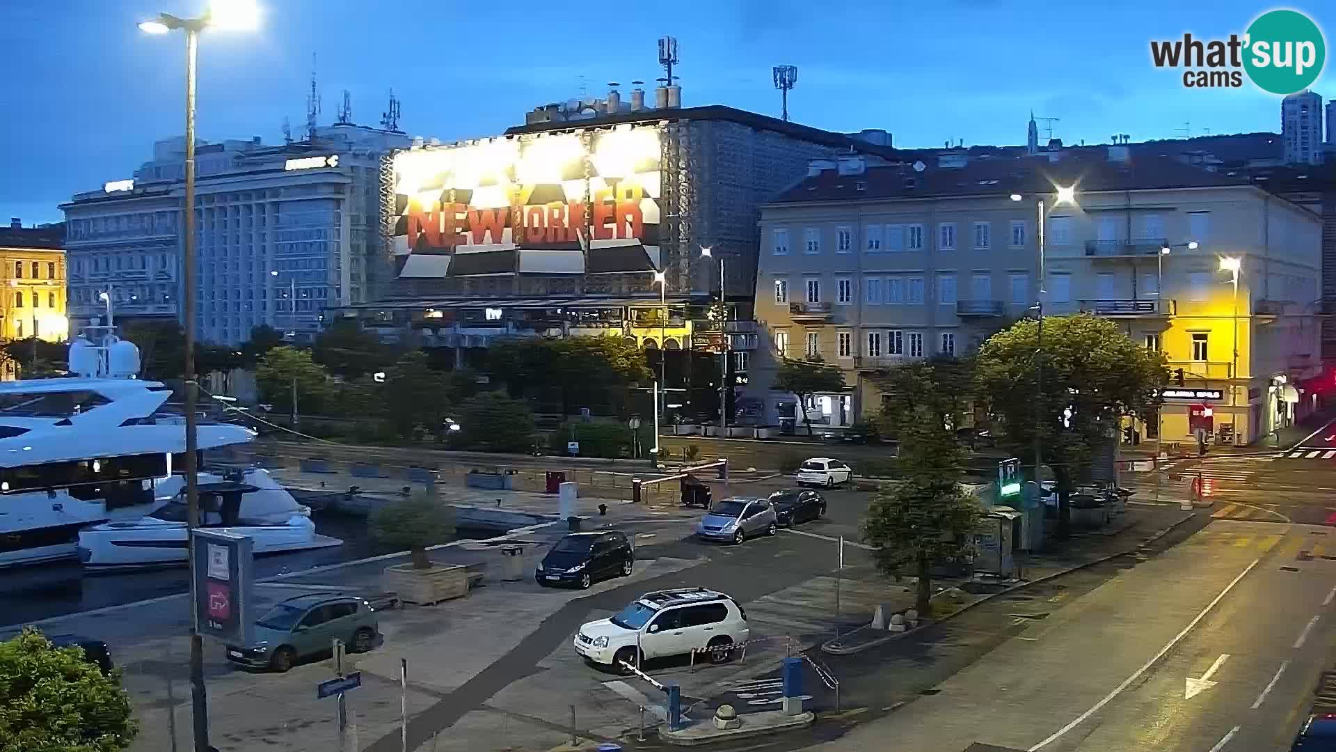 The Riva and Marina in Rijeka  – Live Webcam Croatia