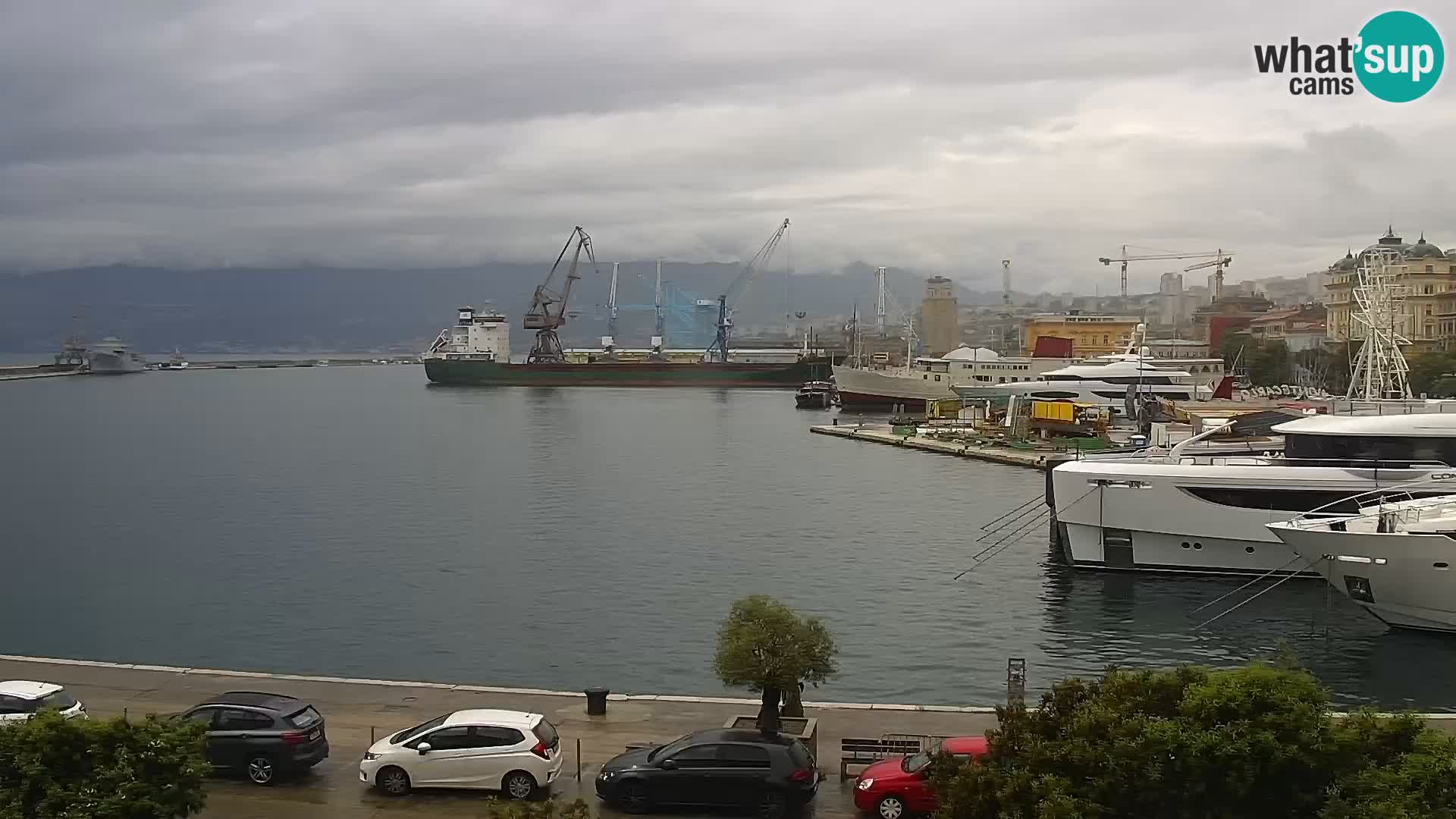 The Riva and Marina in Rijeka  – Live Webcam Croatia