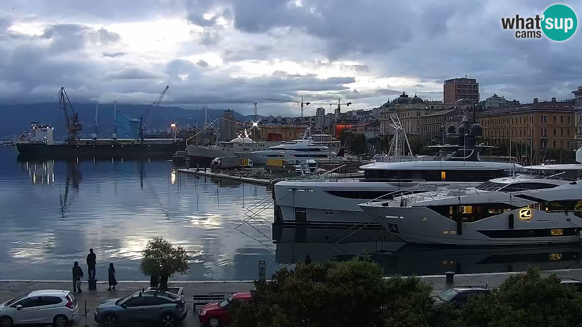 La Riva et Marina à Rijeka – Live Webcam Croatie