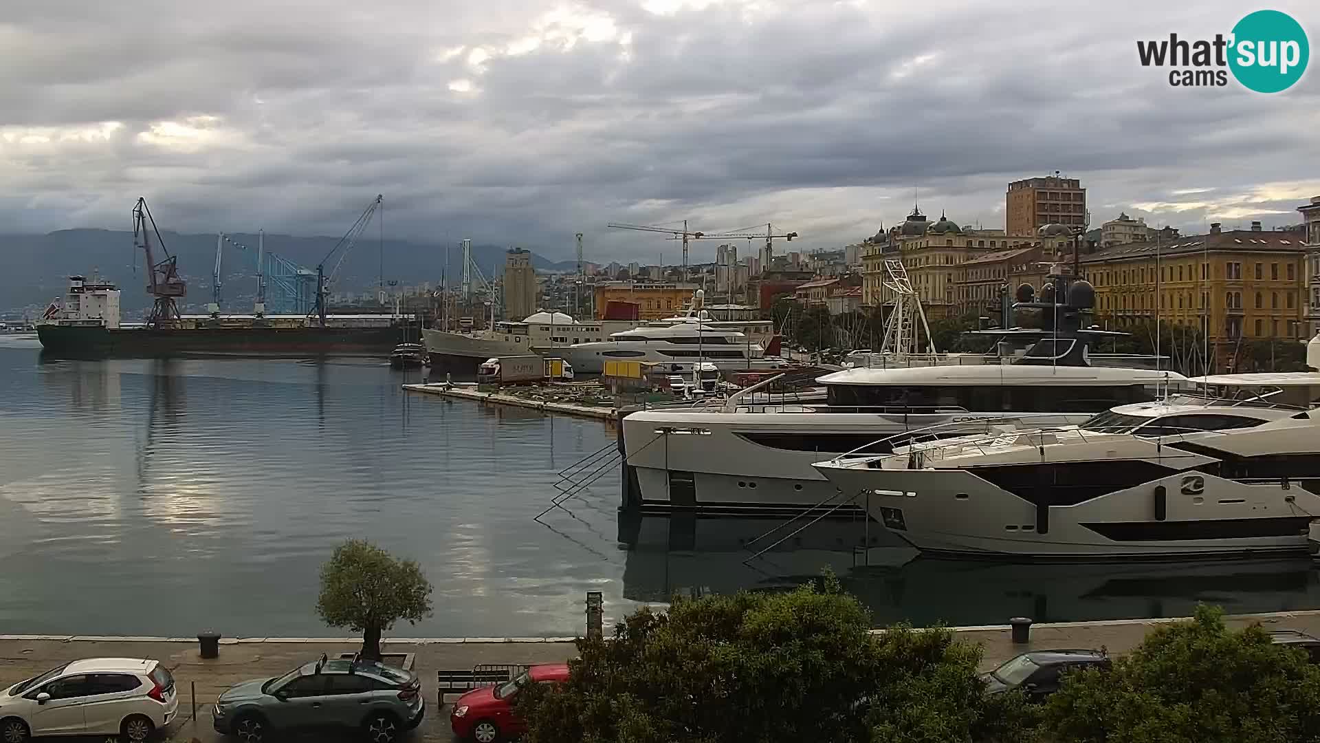 The Riva and Marina in Rijeka  – Live Webcam Croatia