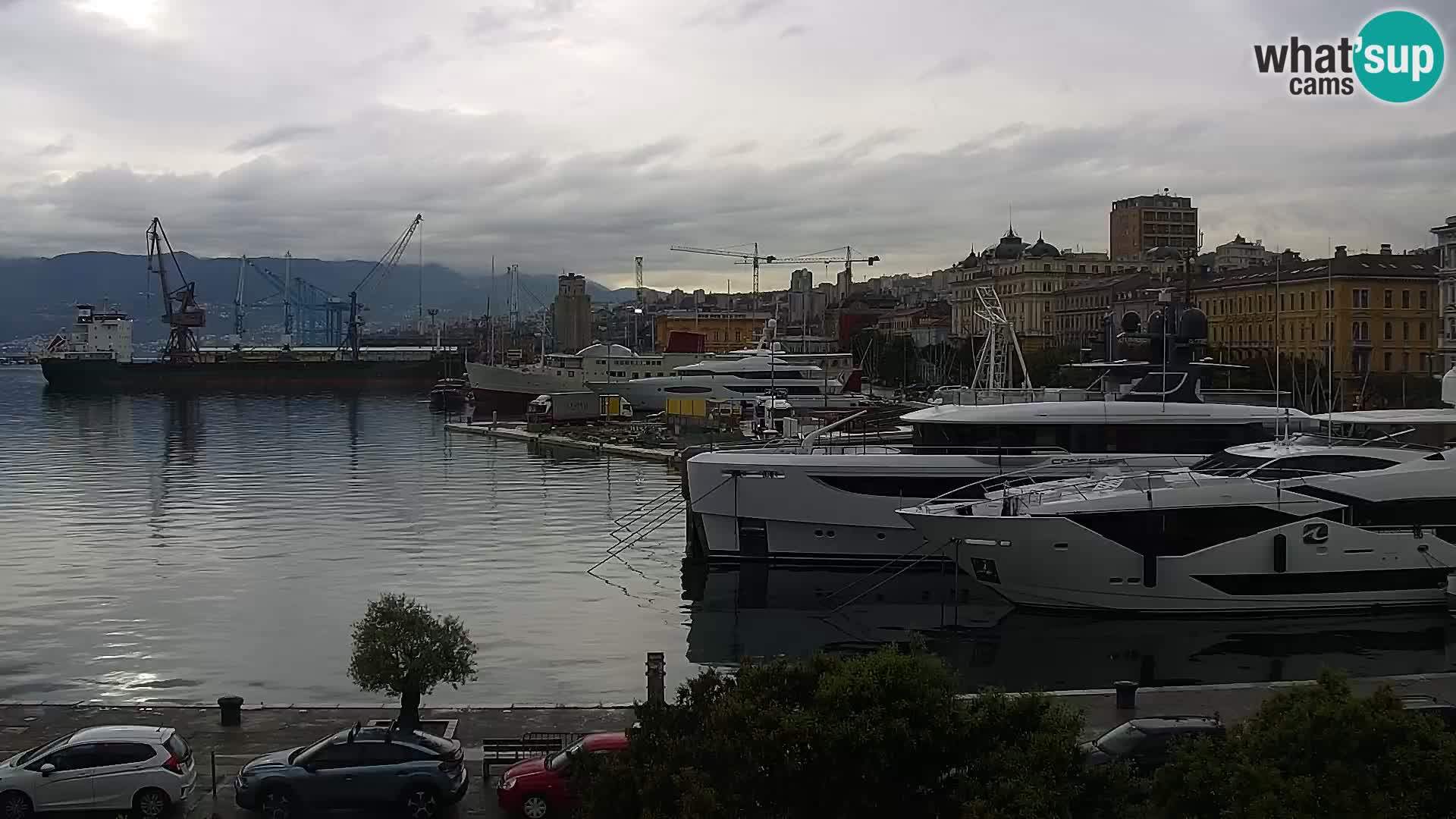 The Riva and Marina in Rijeka  – Live Webcam Croatia