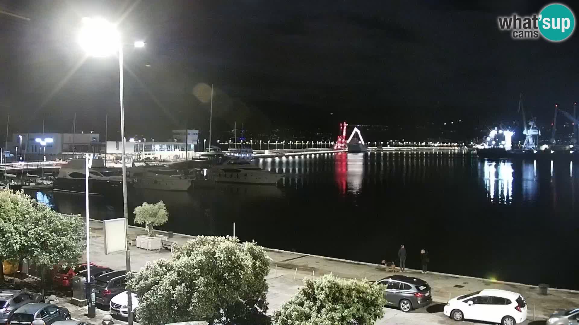 La Riva et Marina à Rijeka – Live Webcam Croatie