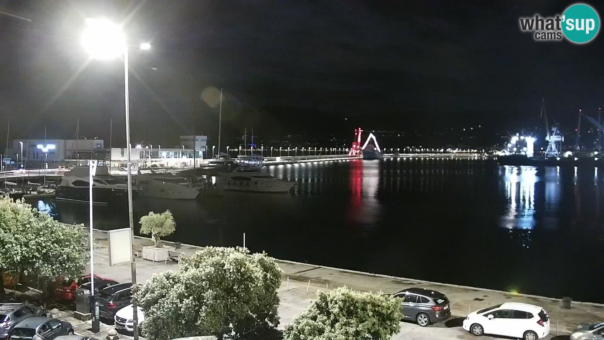 La Riva et Marina à Rijeka – Live Webcam Croatie