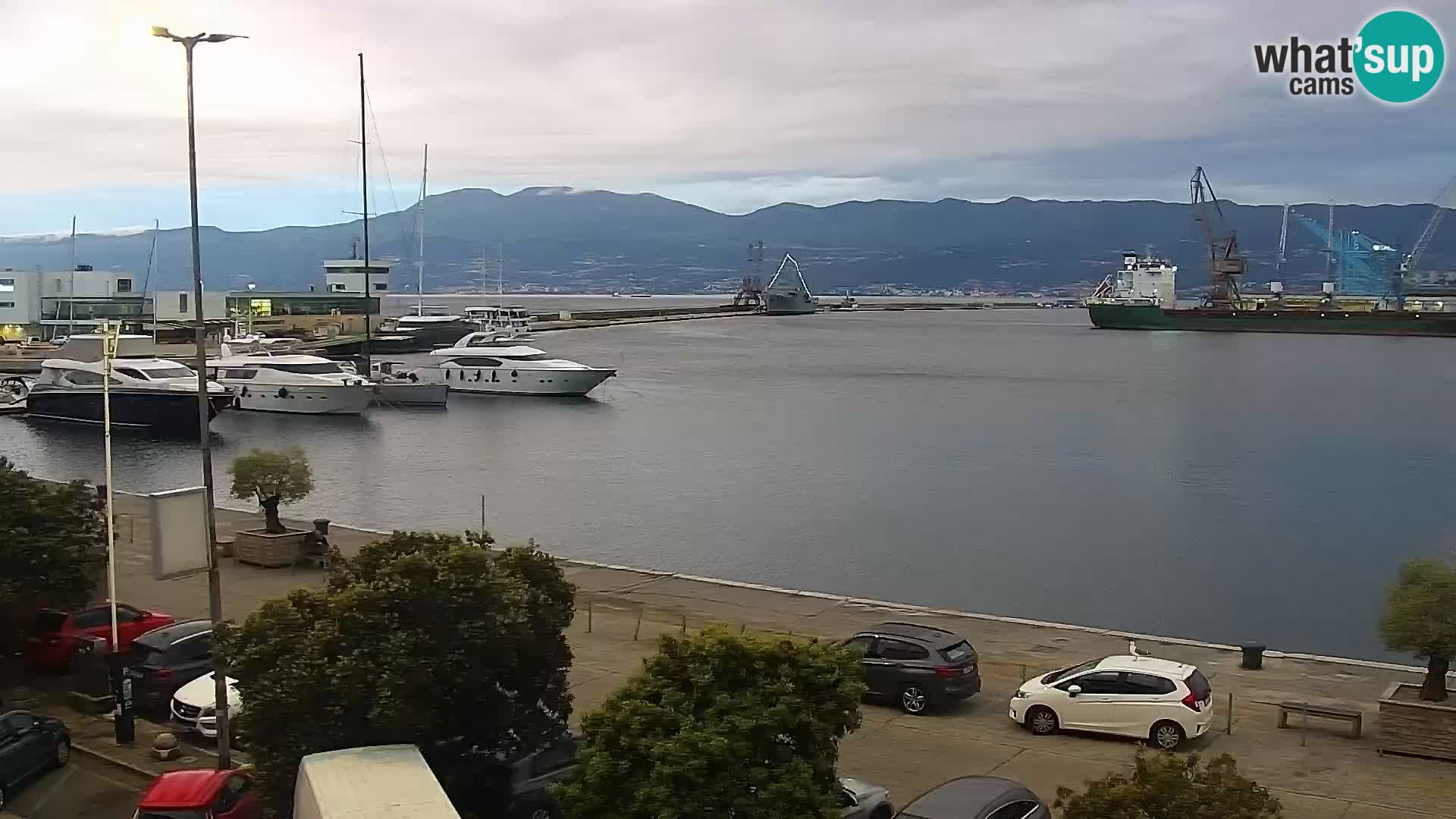 The Riva and Marina in Rijeka  – Live Webcam Croatia