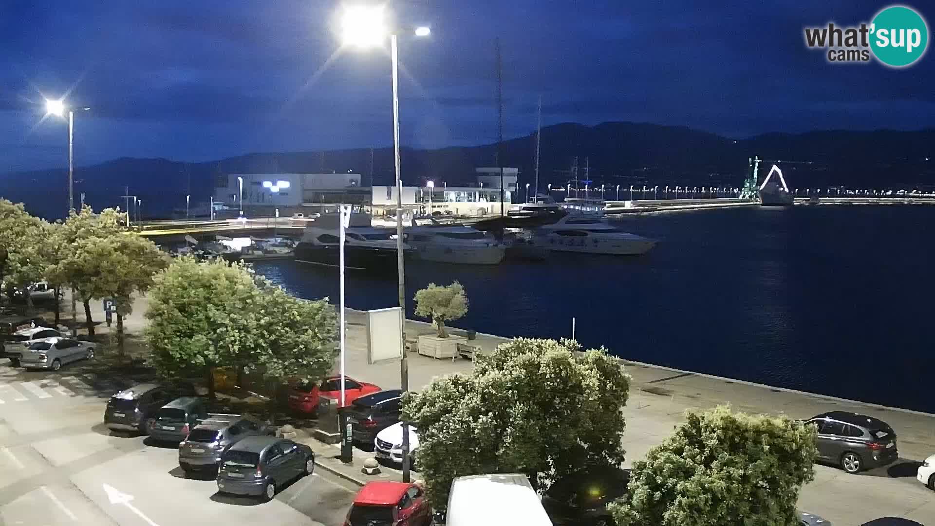 La Riva et Marina à Rijeka – Live Webcam Croatie