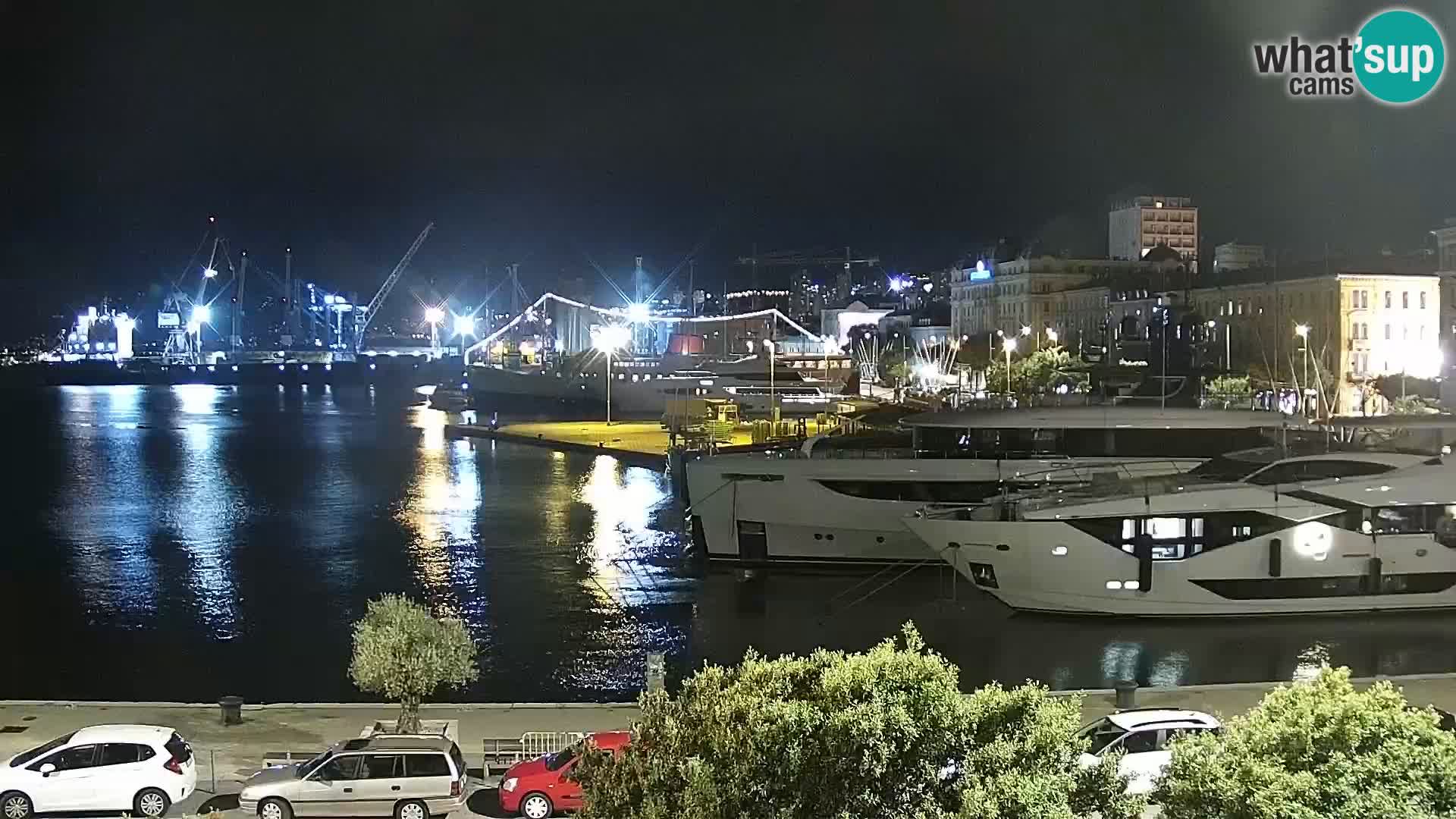 Riva i Marina u Rijeci – Web kamera uživo u Hrvatskoj