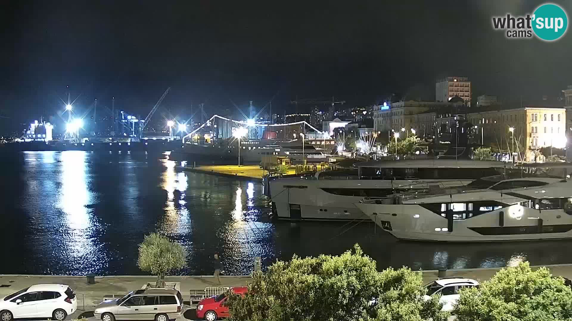 La Riva y Marina en Rijeka – Webcam en vivo Croacia