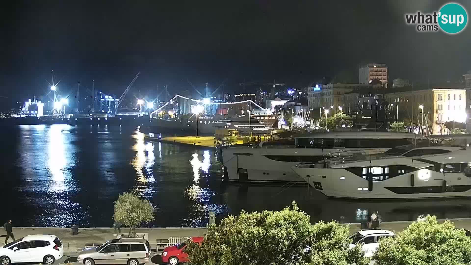 La Riva et Marina à Rijeka – Live Webcam Croatie