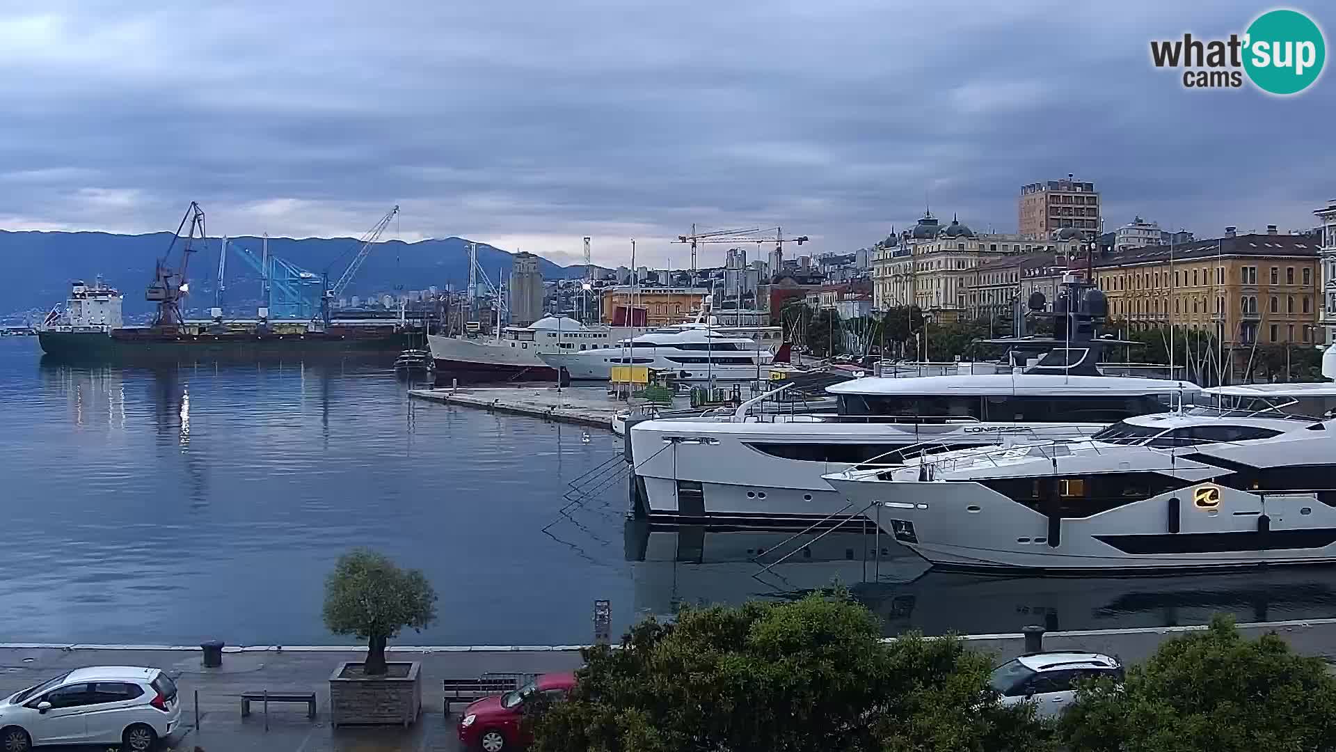Riva i Marina u Rijeci – Web kamera uživo u Hrvatskoj