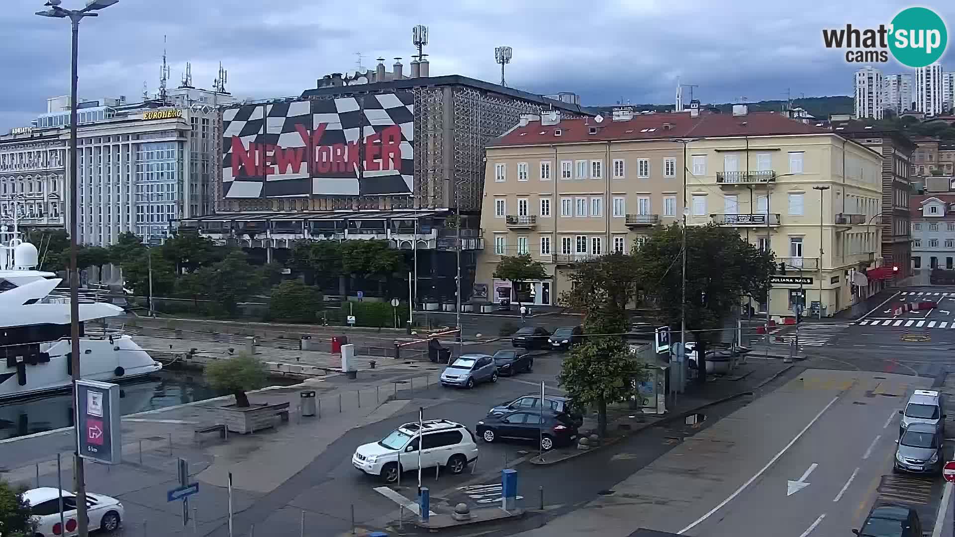 La Riva y Marina en Rijeka – Webcam en vivo Croacia