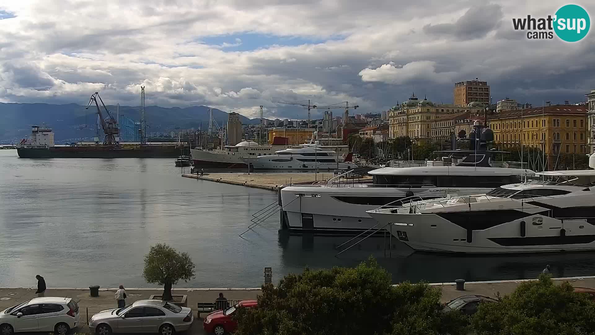 The Riva and Marina in Rijeka  – Live Webcam Croatia