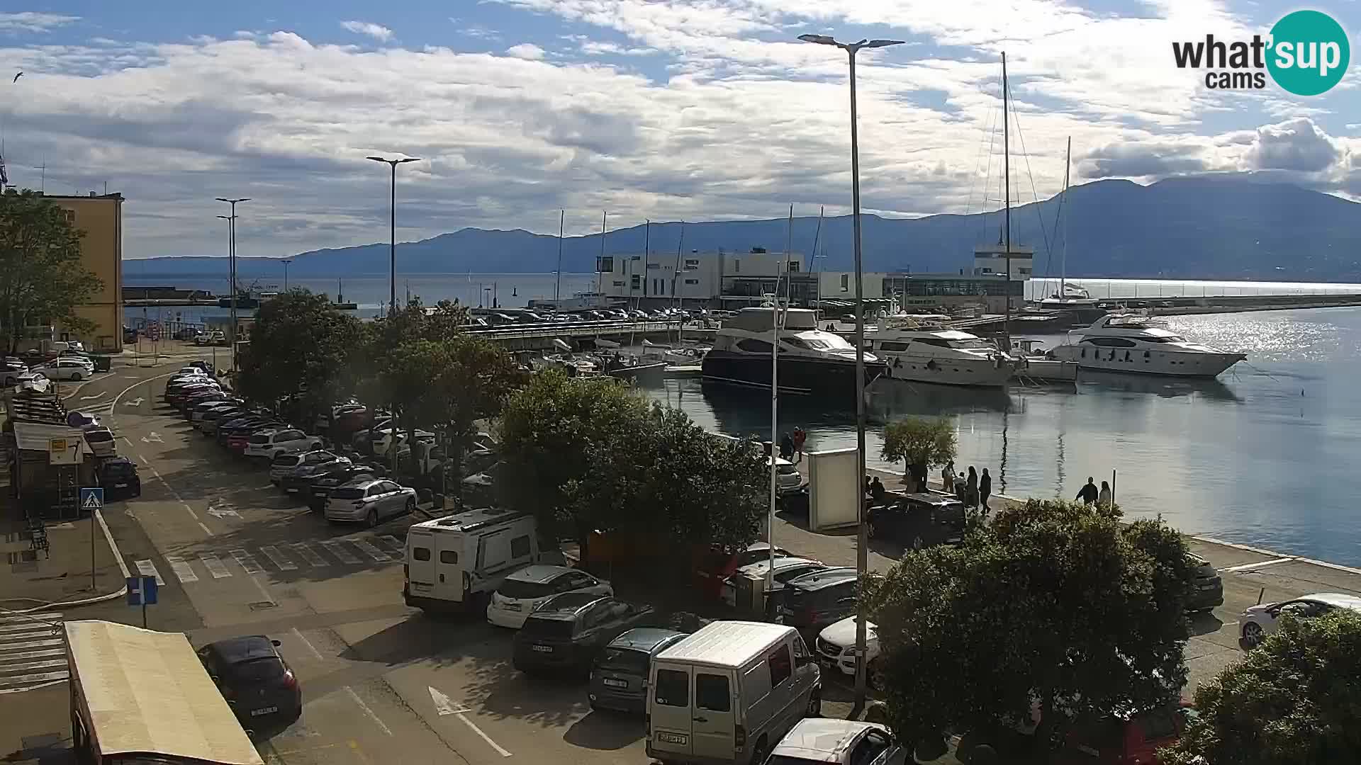 The Riva and Marina in Rijeka  – Live Webcam Croatia