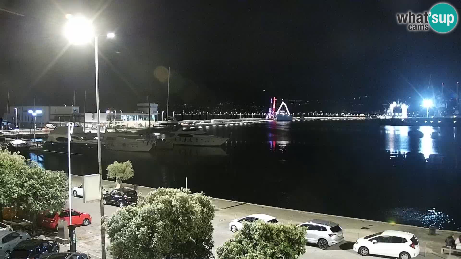 The Riva and Marina in Rijeka  – Live Webcam Croatia