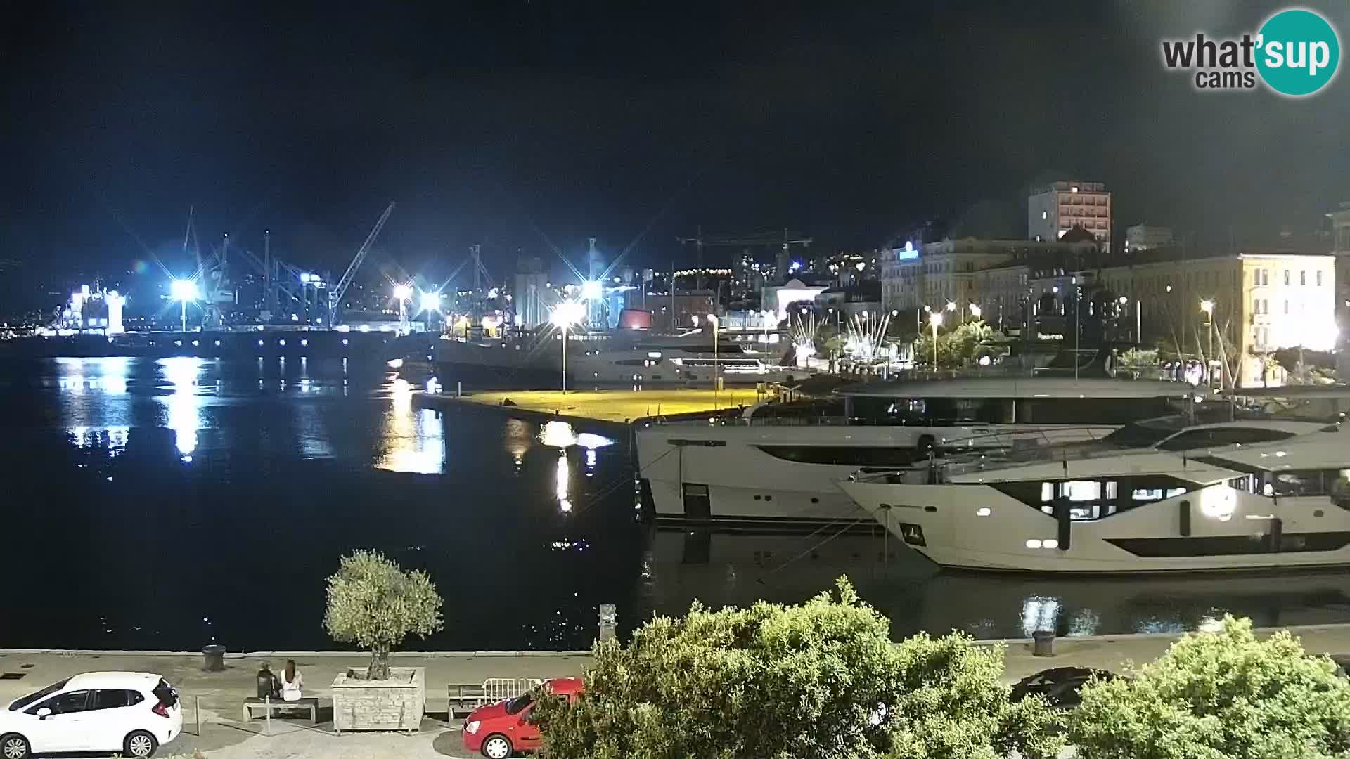 La Riva et Marina à Rijeka – Live Webcam Croatie