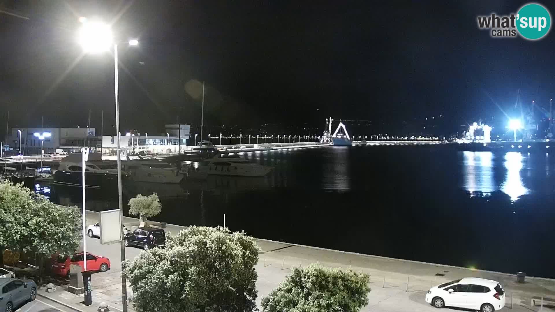 The Riva and Marina in Rijeka  – Live Webcam Croatia