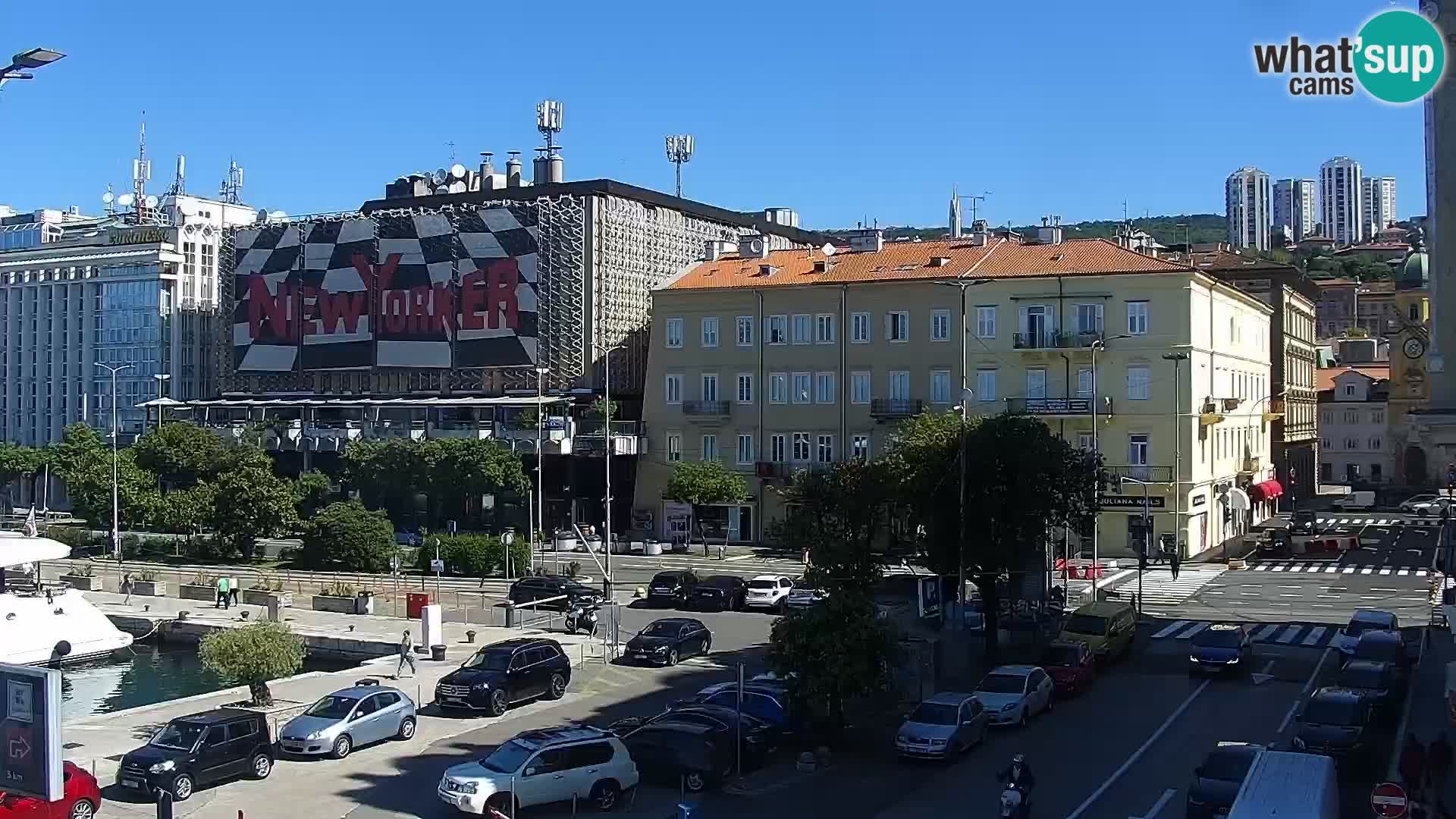 The Riva and Marina in Rijeka  – Live Webcam Croatia