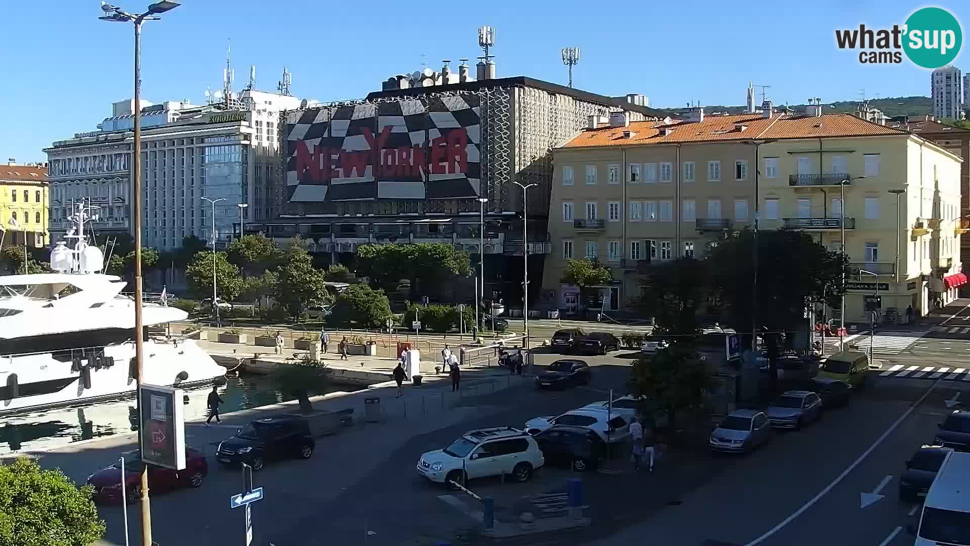 The Riva and Marina in Rijeka  – Live Webcam Croatia