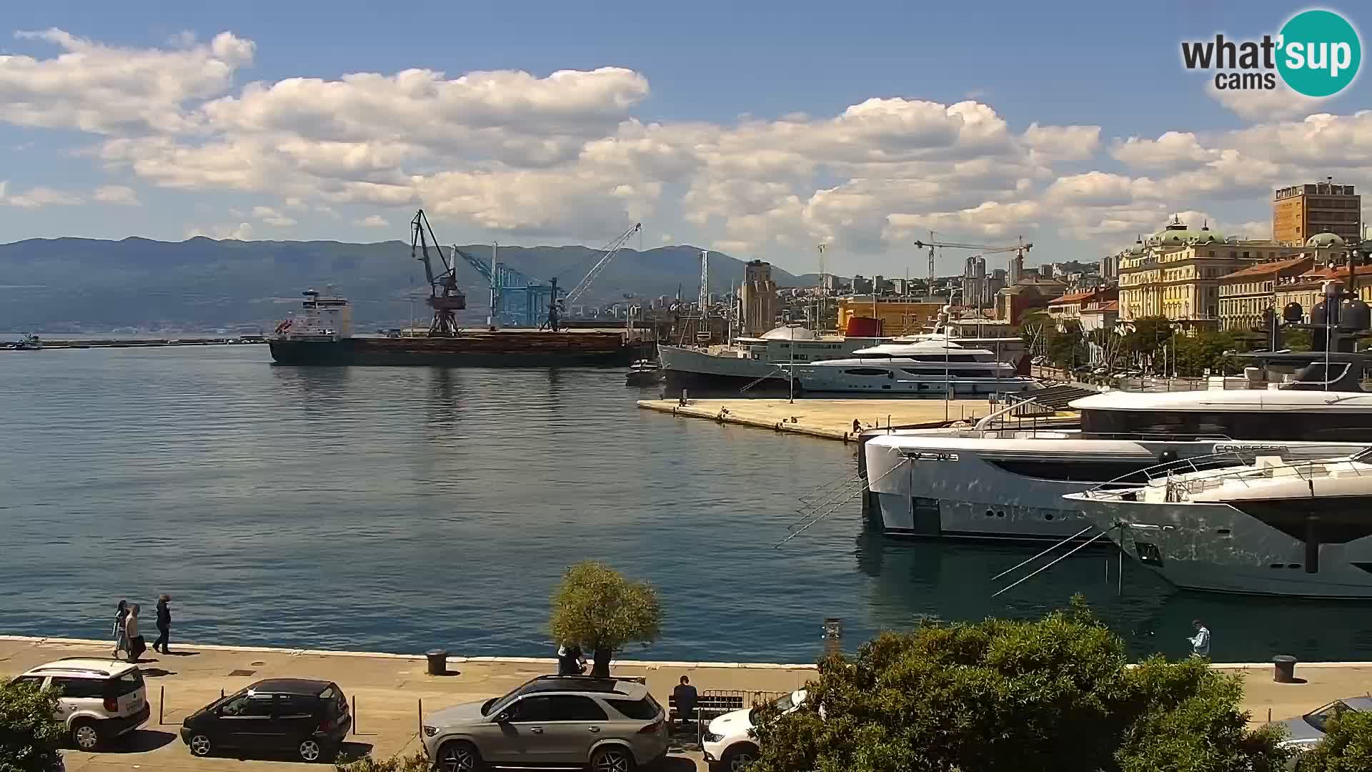 The Riva and Marina in Rijeka  – Live Webcam Croatia