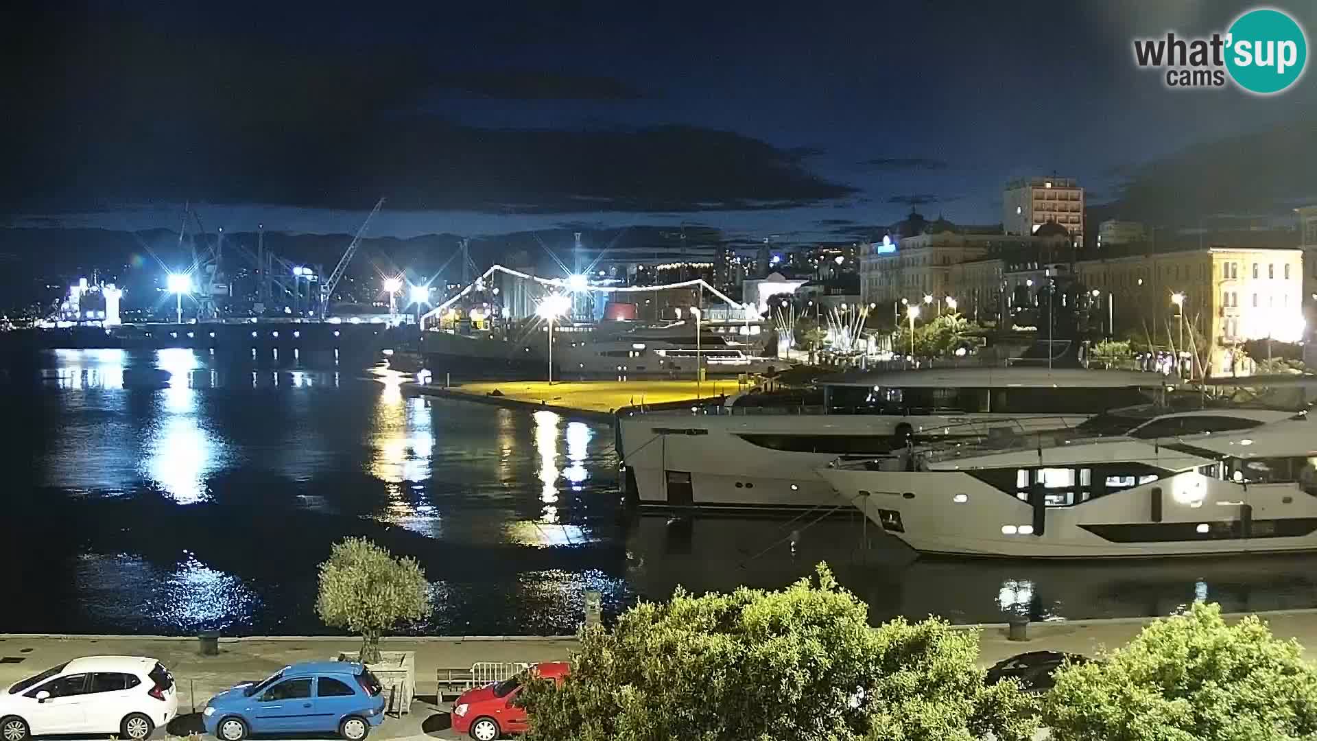 La Riva et Marina à Rijeka – Live Webcam Croatie