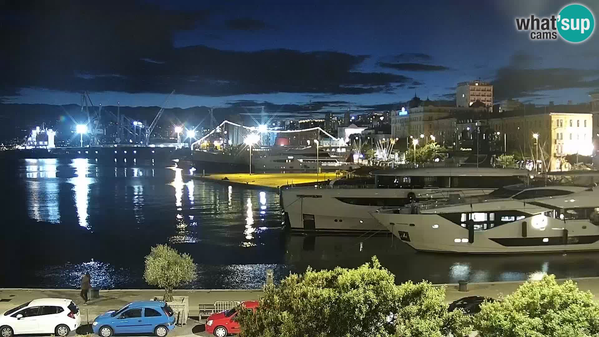 La Riva y Marina en Rijeka – Webcam en vivo Croacia
