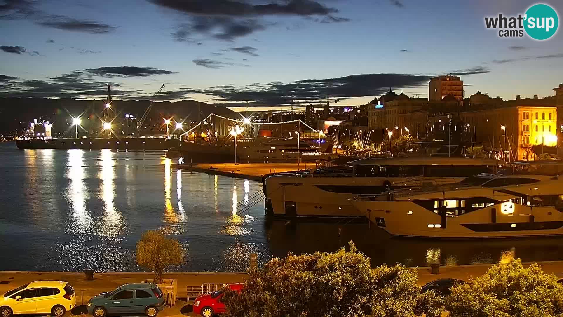 The Riva and Marina in Rijeka  – Live Webcam Croatia