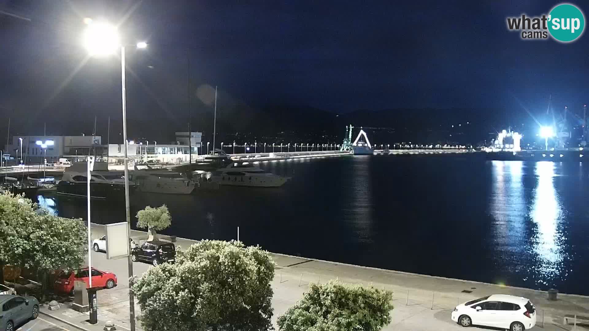 The Riva and Marina in Rijeka  – Live Webcam Croatia