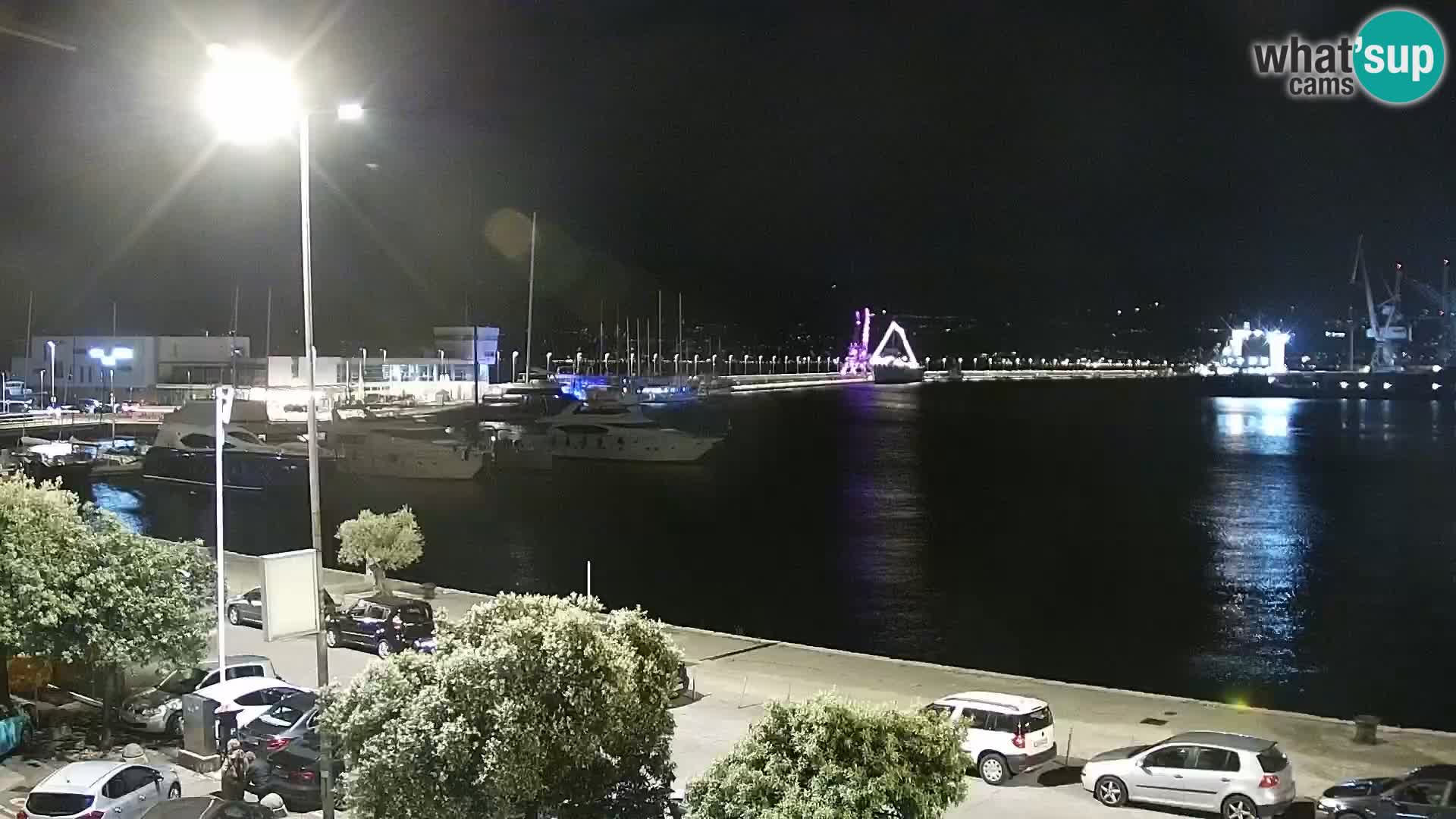 The Riva and Marina in Rijeka  – Live Webcam Croatia