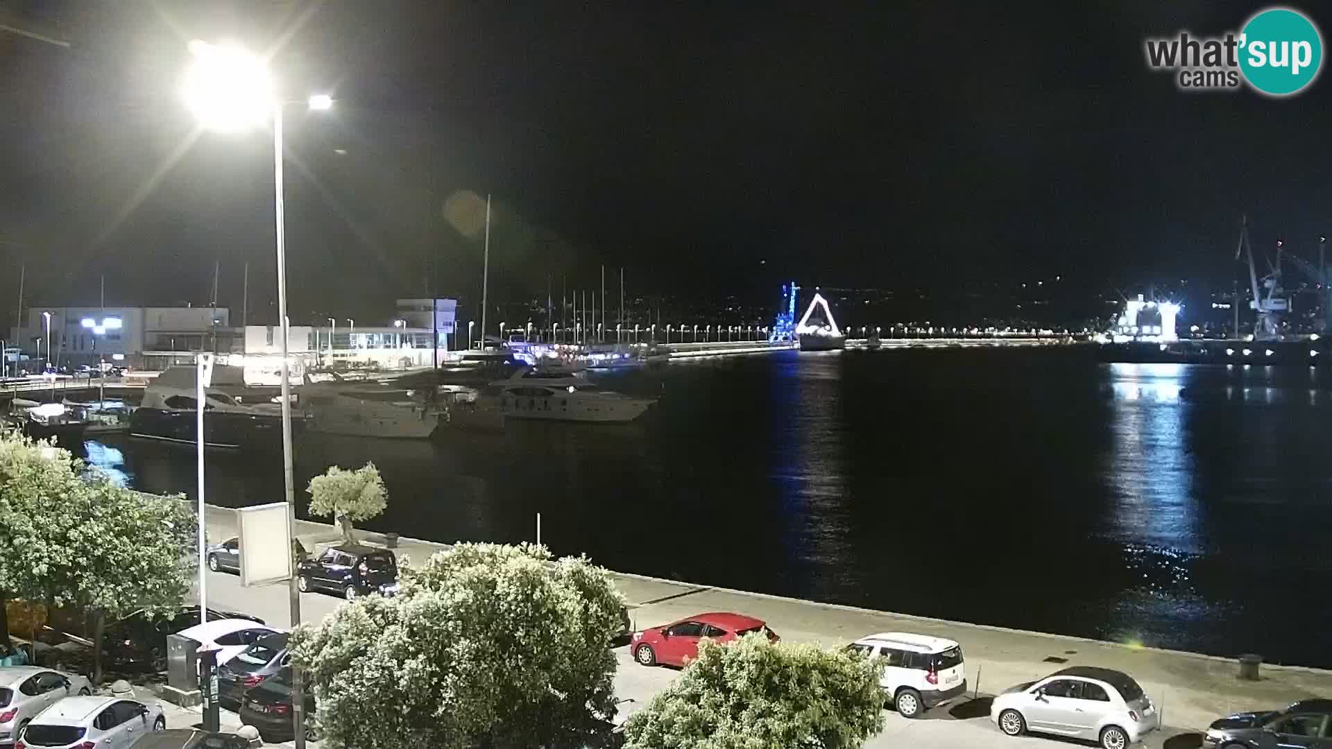 The Riva and Marina in Rijeka  – Live Webcam Croatia