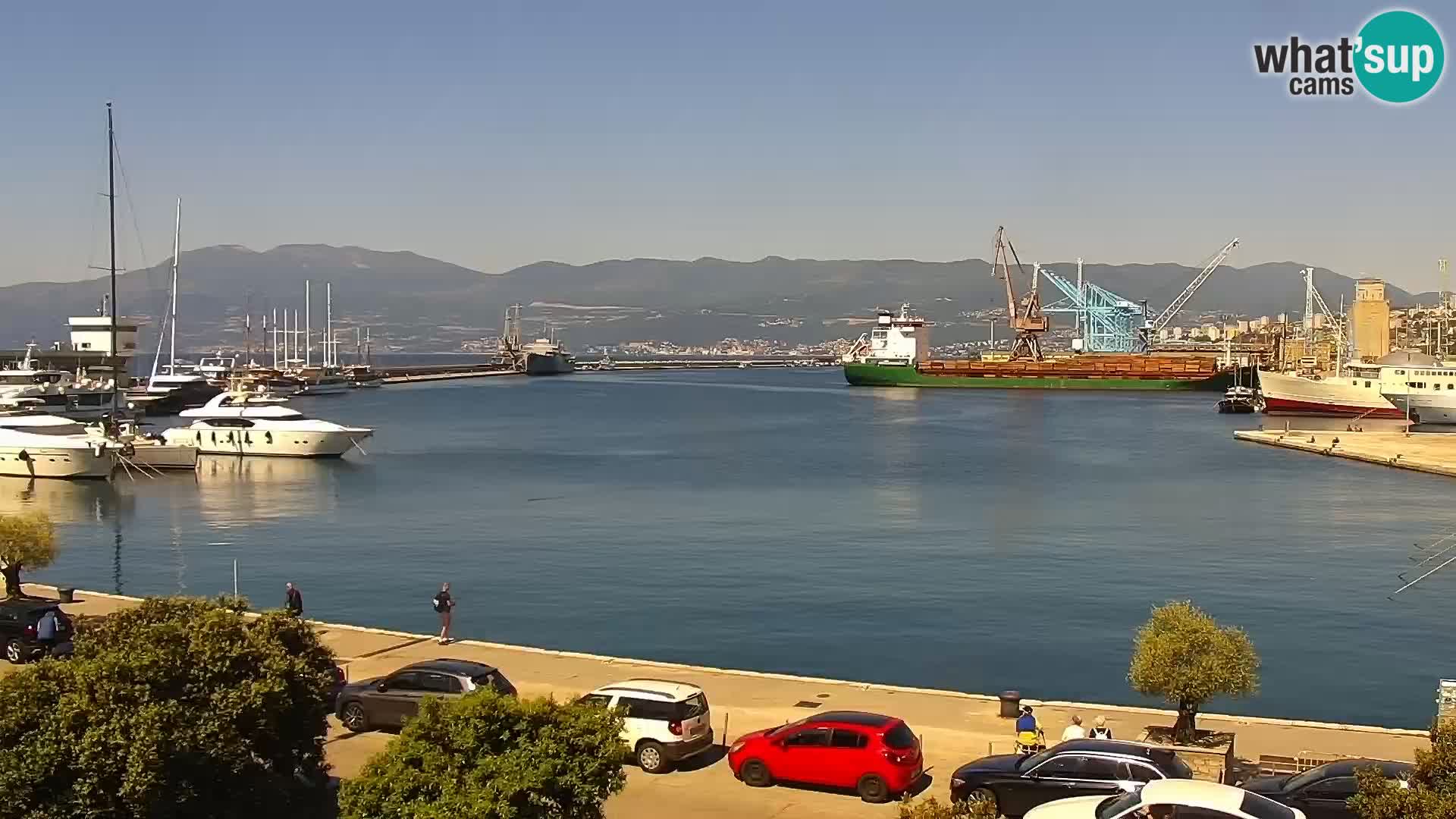La Riva y Marina en Rijeka – Webcam en vivo Croacia