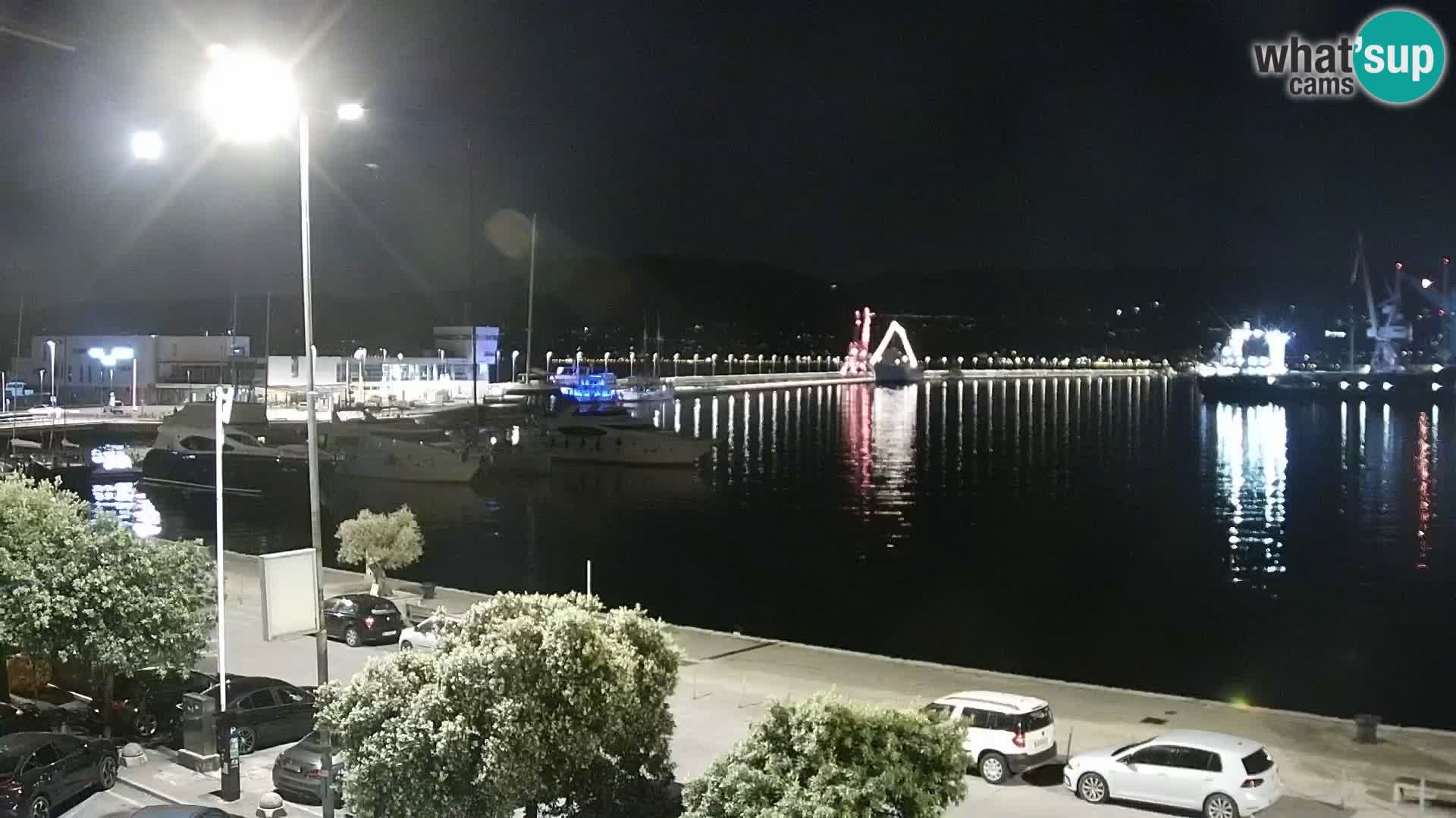 The Riva and Marina in Rijeka  – Live Webcam Croatia