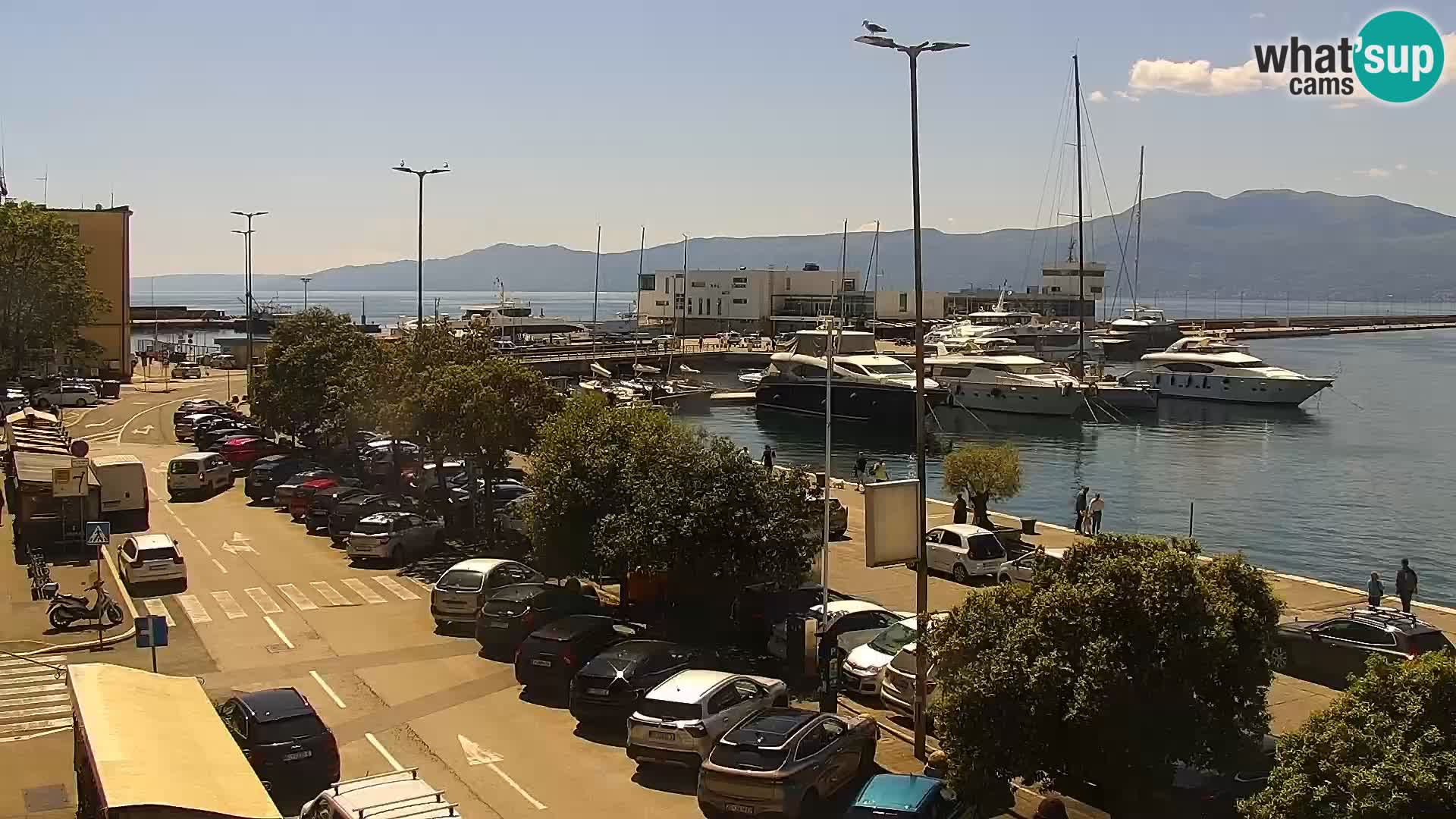 La Riva et Marina à Rijeka – Live Webcam Croatie