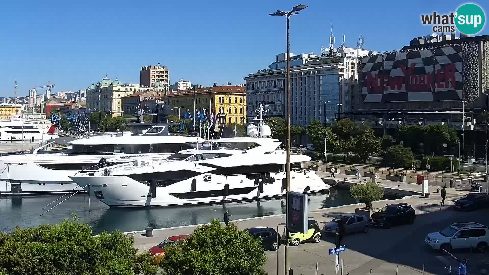Die Riva und Marina in Rijeka – Live Webcam Kroatien