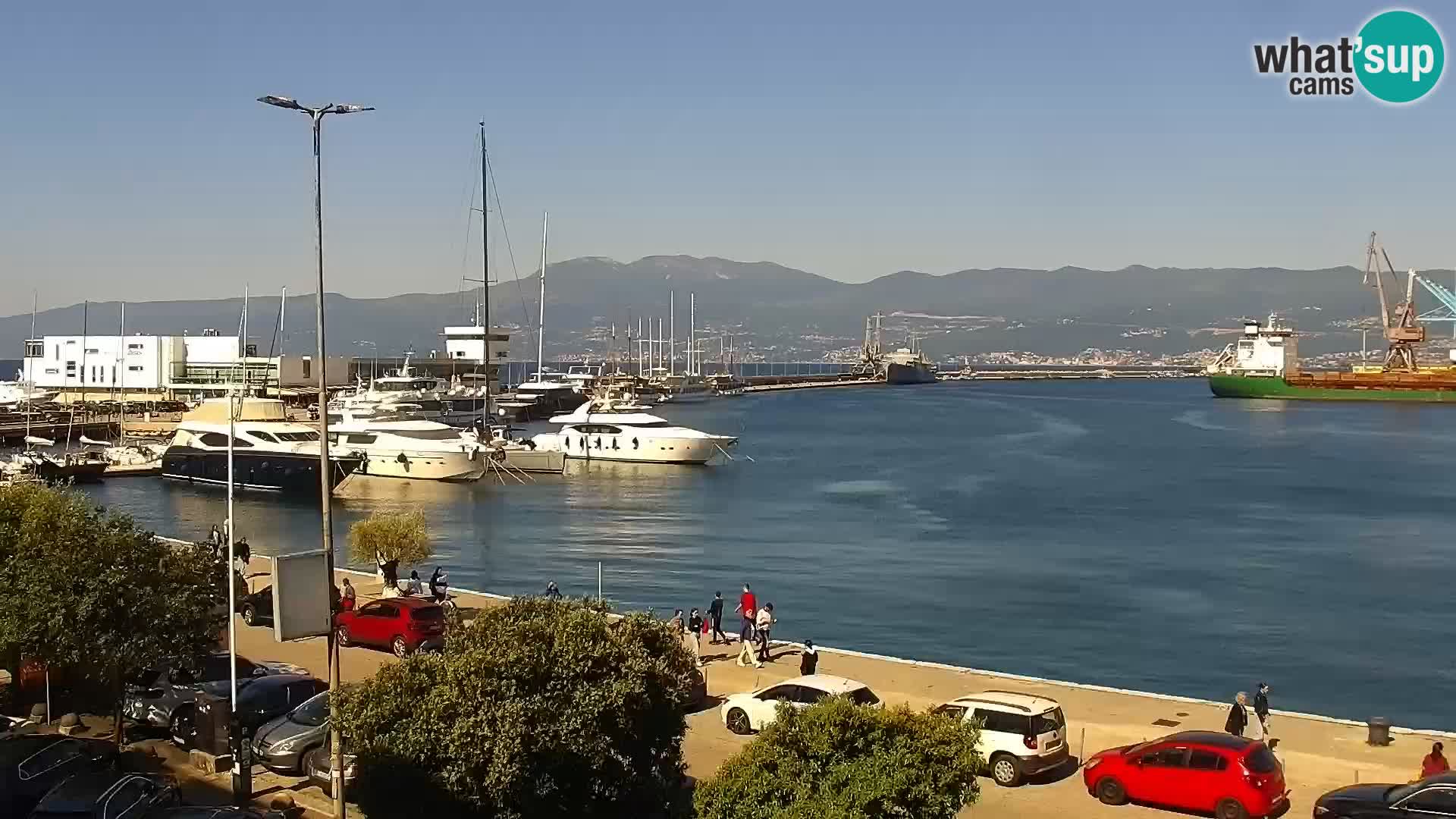 The Riva and Marina in Rijeka  – Live Webcam Croatia
