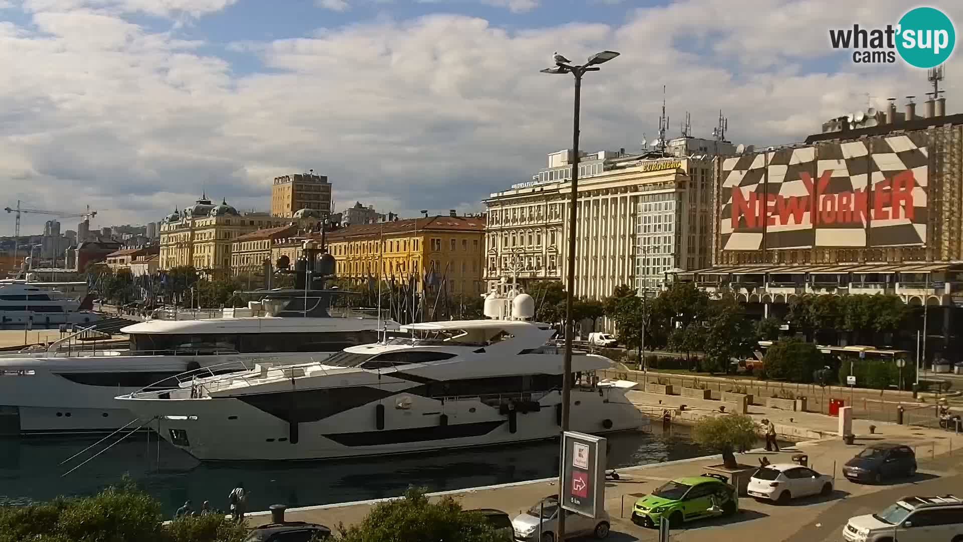 The Riva and Marina in Rijeka  – Live Webcam Croatia