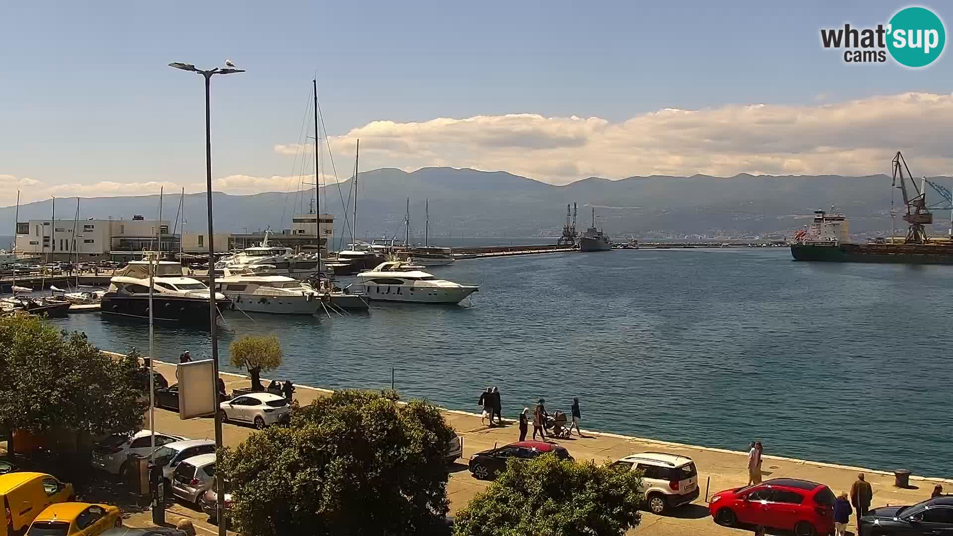 La Riva y Marina en Rijeka – Webcam en vivo Croacia