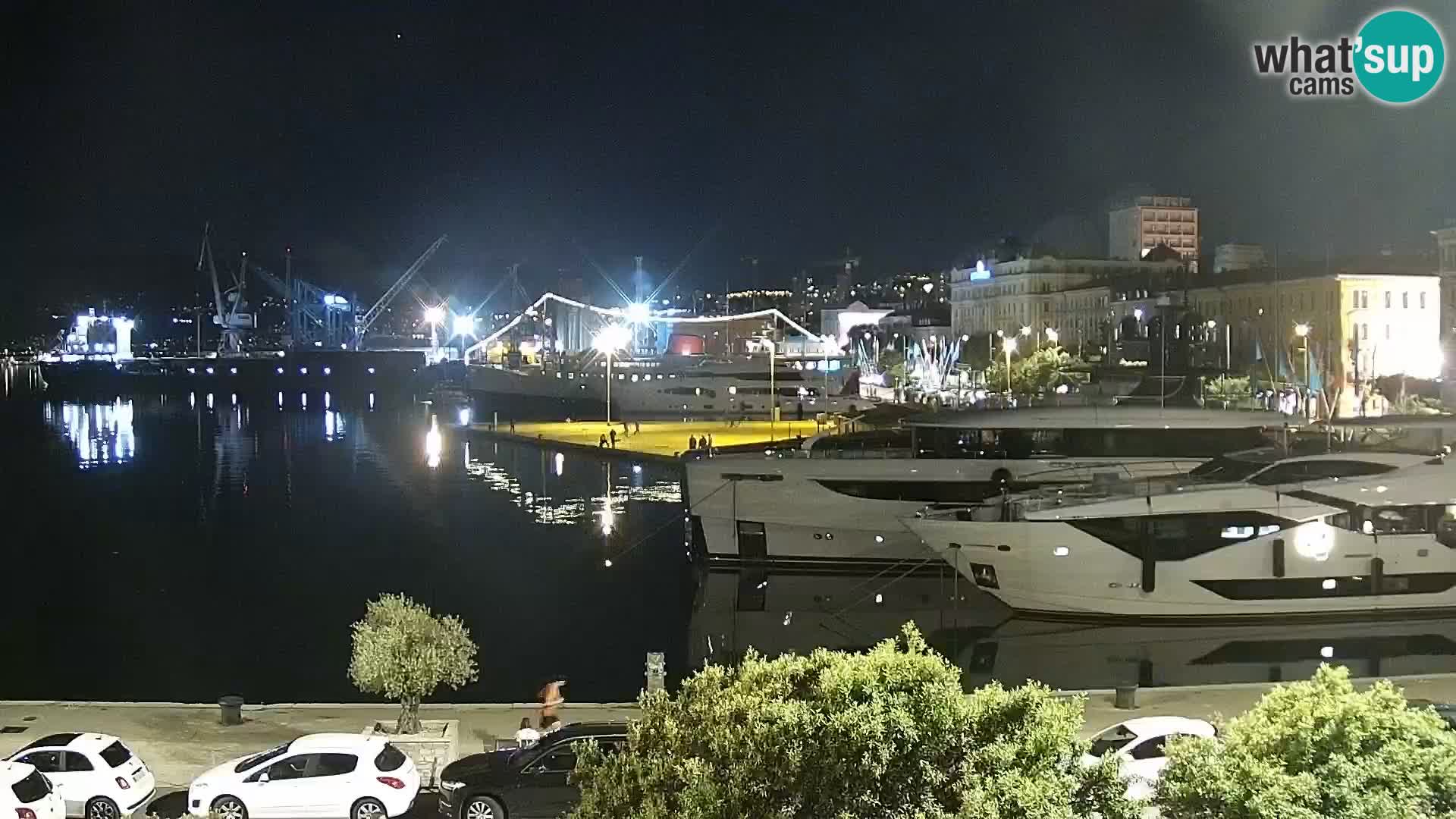 Die Riva und Marina in Rijeka – Live Webcam Kroatien