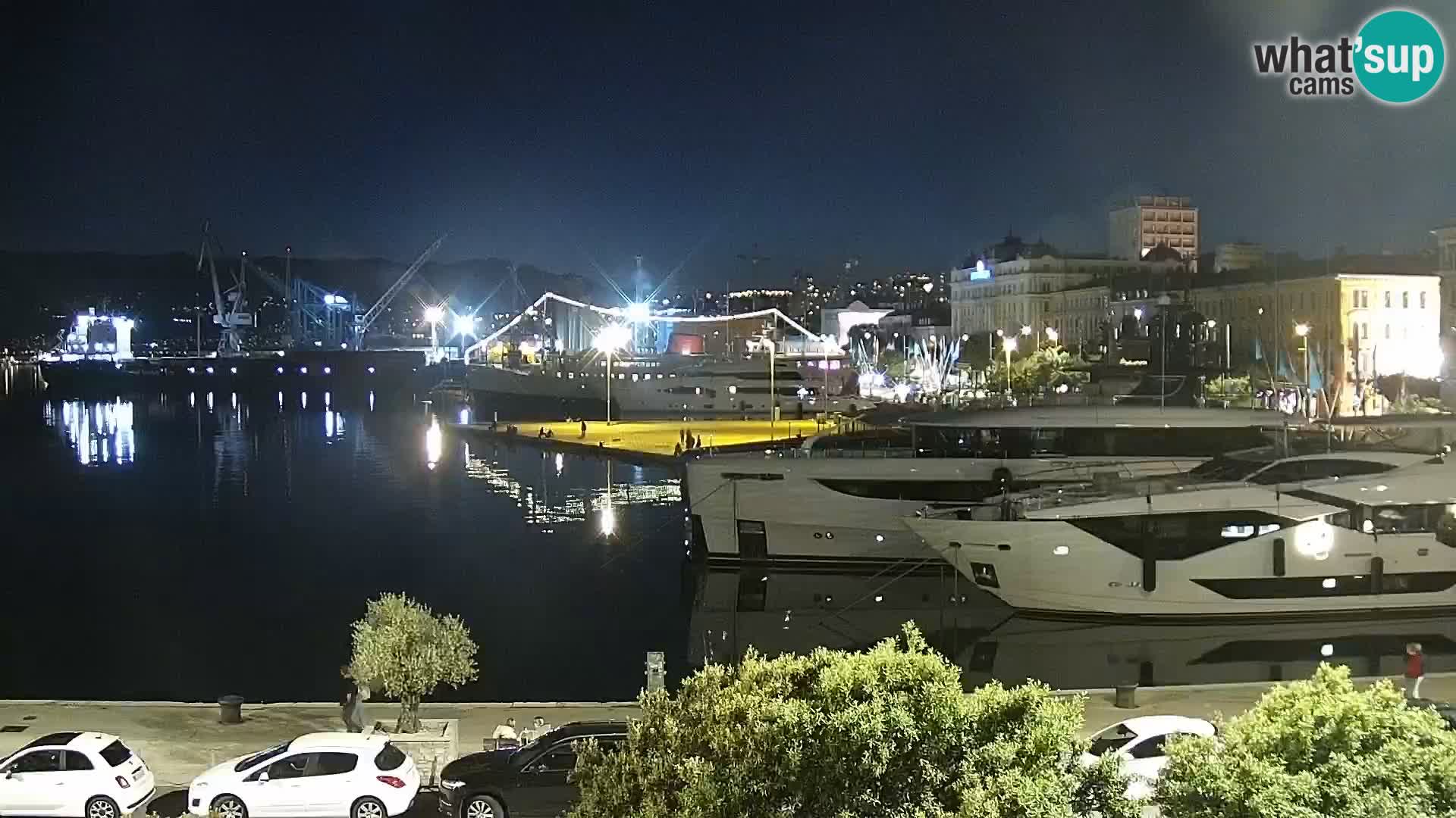 La Riva y Marina en Rijeka – Webcam en vivo Croacia